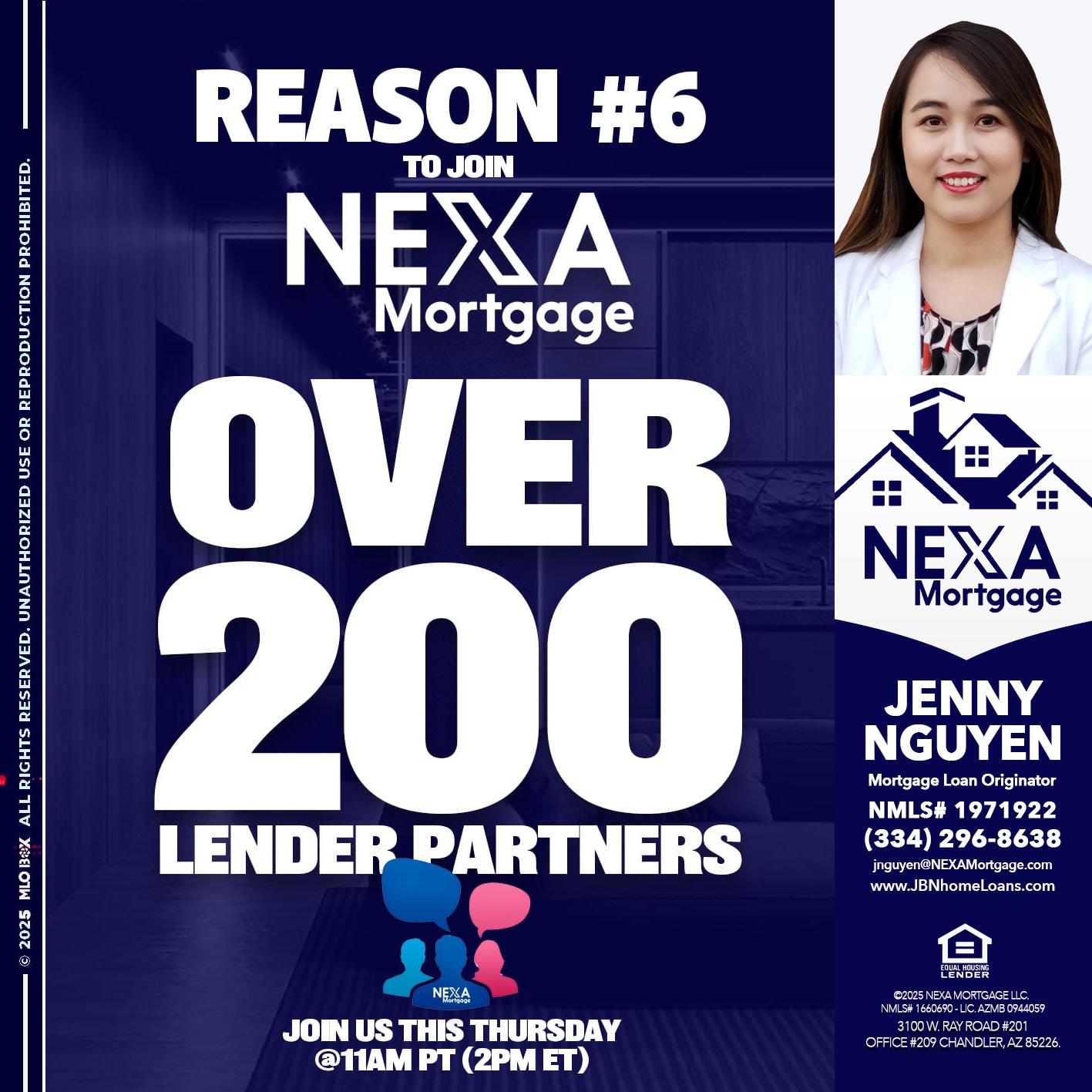 REASON 6 - Jenny Nguyen -Mortgage Loan Originator
