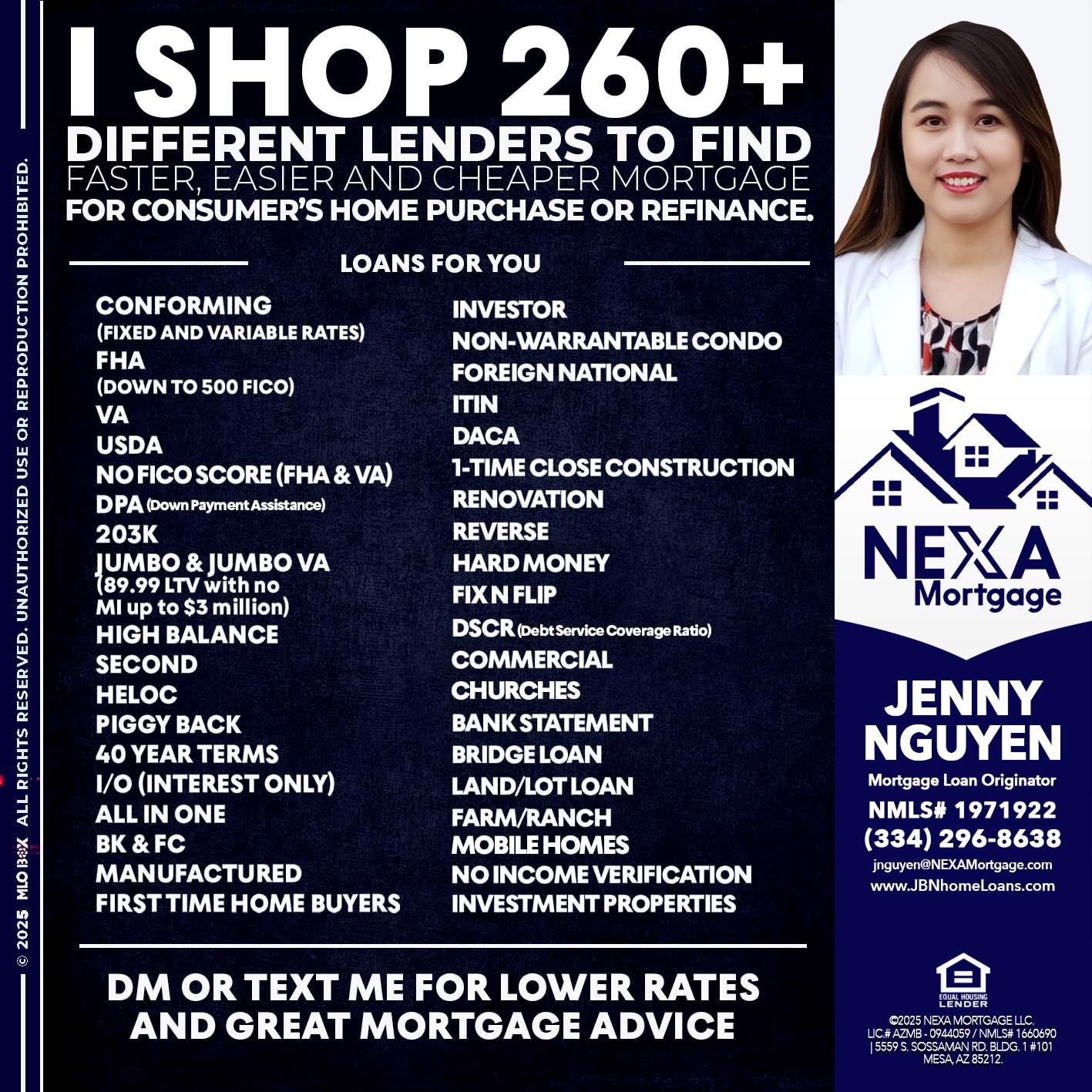 I SHOP +260 - Jenny Nguyen -Mortgage Loan Originator