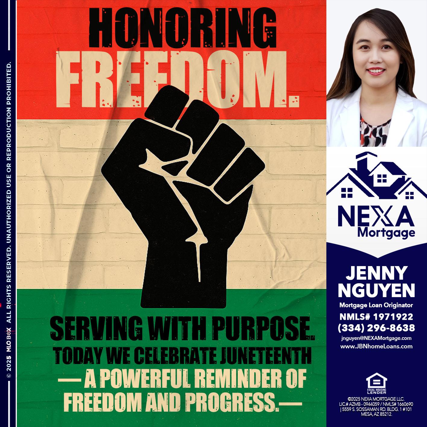 HONORING FREEDOM - Jenny Nguyen -Mortgage Loan Originator
