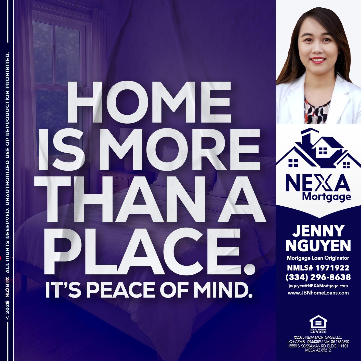 HOME IS MORE - Jenny Nguyen -Mortgage Loan Originator