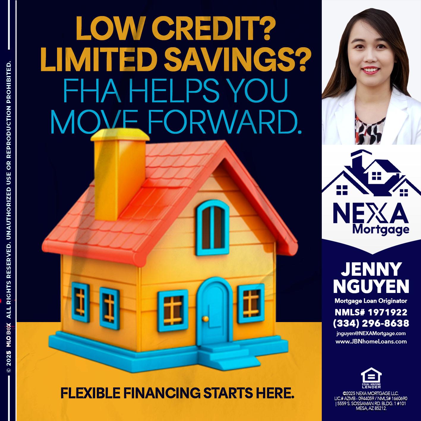 LOW CREDIT? - Jenny Nguyen -Mortgage Loan Originator