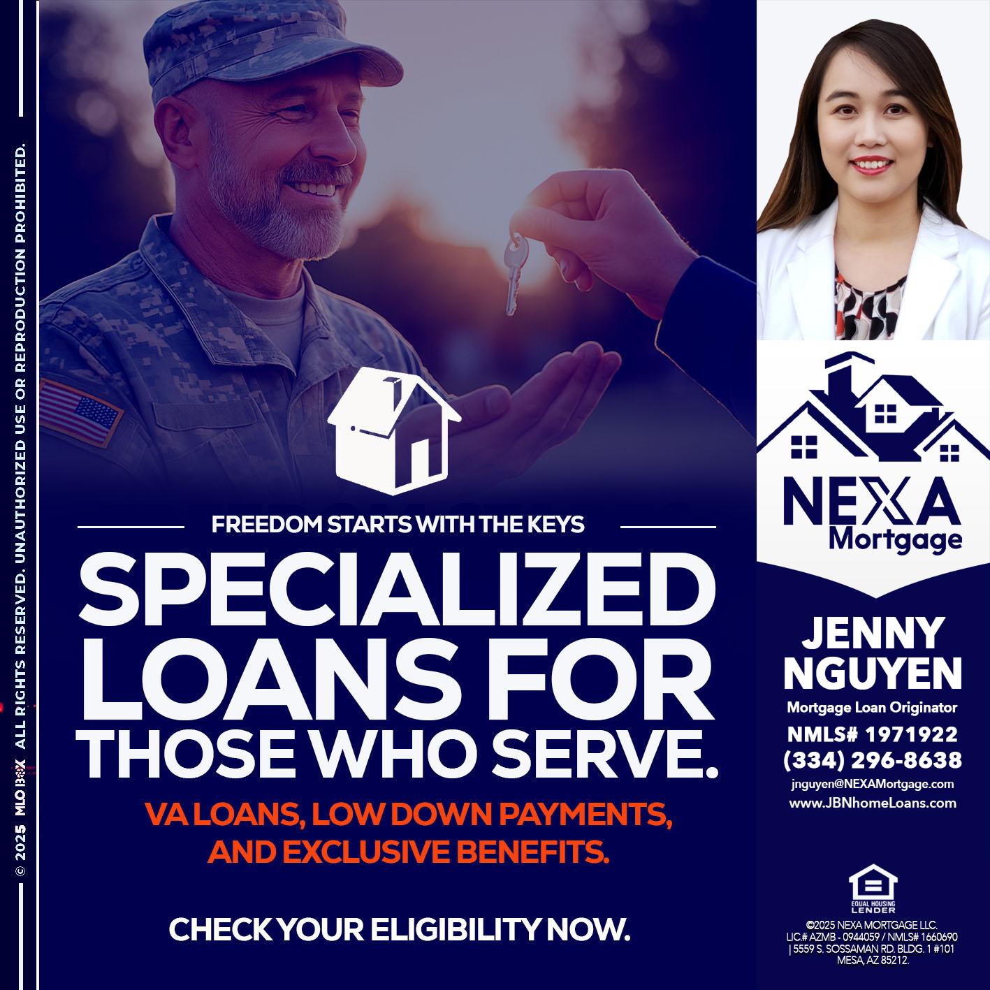 SPECIALIZED LOANS - Jenny Nguyen -Mortgage Loan Originator