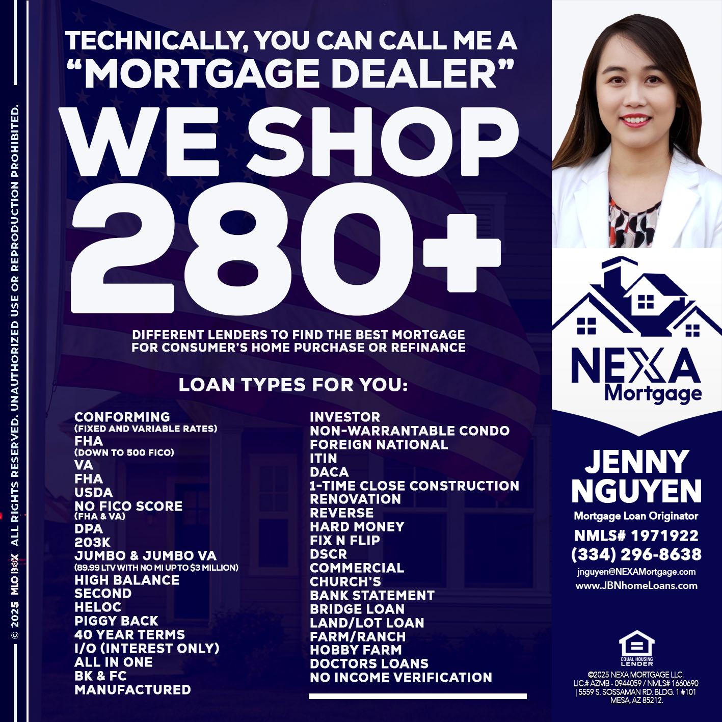 WE SHOP 280 + - Jenny Nguyen -Mortgage Loan Originator