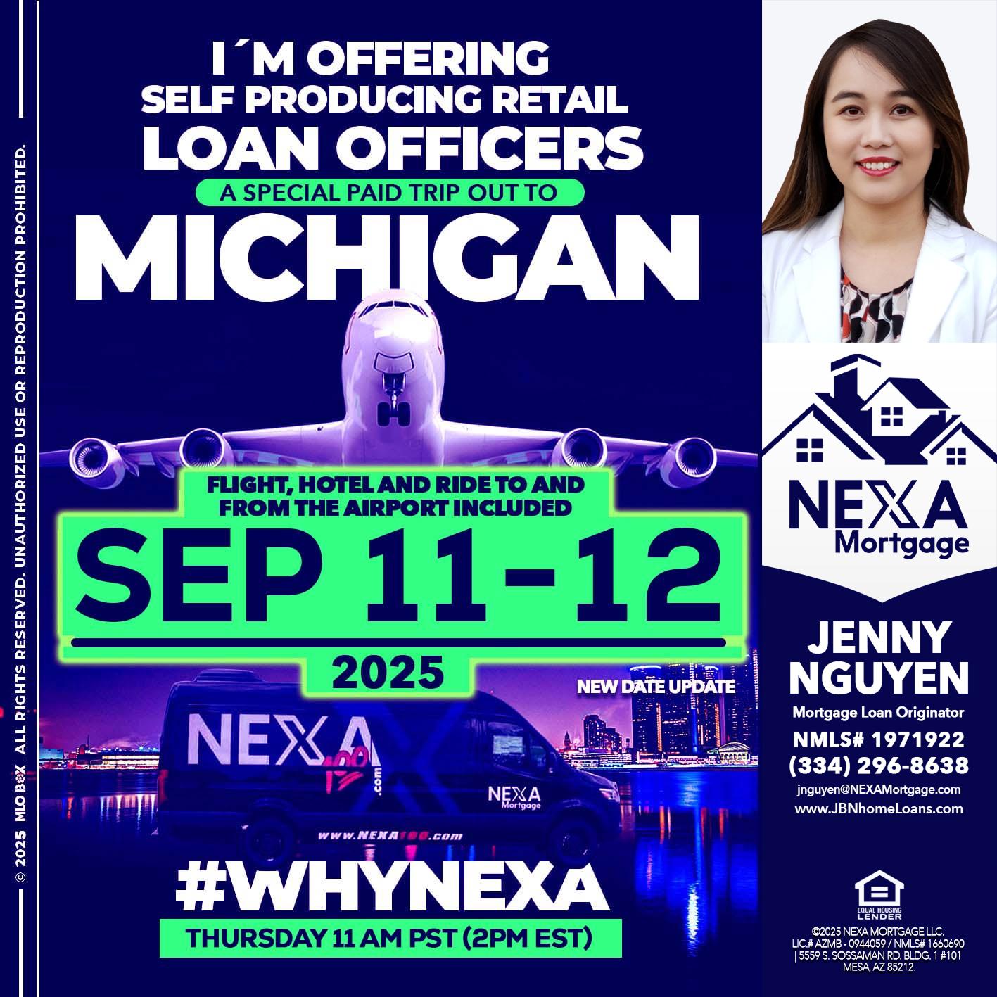 michigan sep 11-12 - Jenny Nguyen -Mortgage Loan Originator