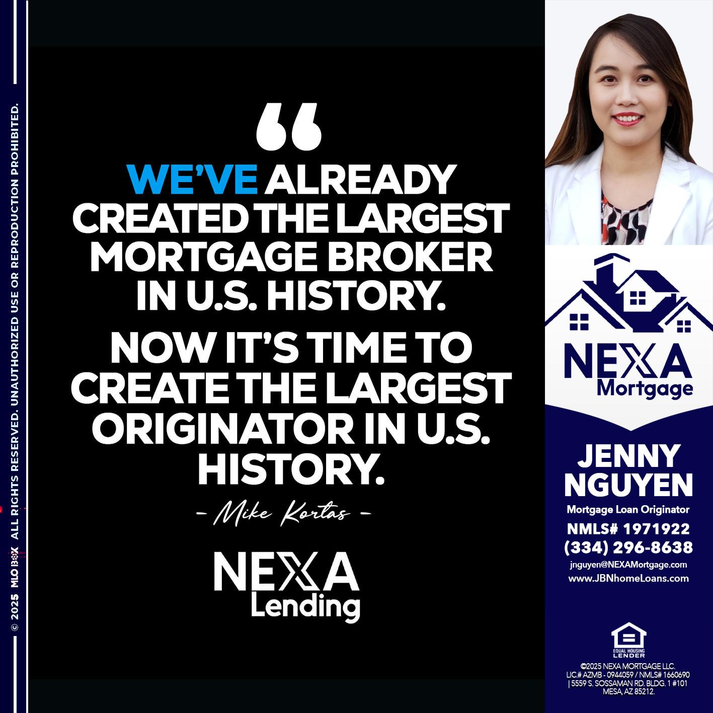 MIKE KORTAS - Jenny Nguyen -Mortgage Loan Originator MIKE KORTAS - Jenny Nguyen -Mortgage Loan Originator