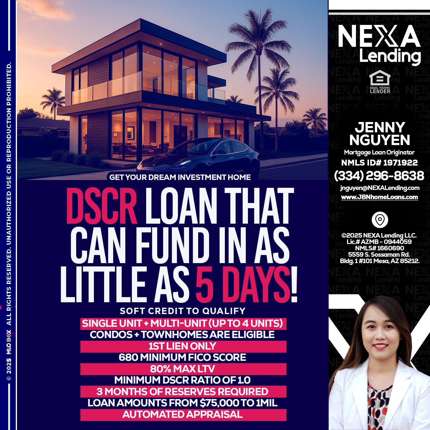 DSCR - Jenny Nguyen -Mortgage Loan Originator