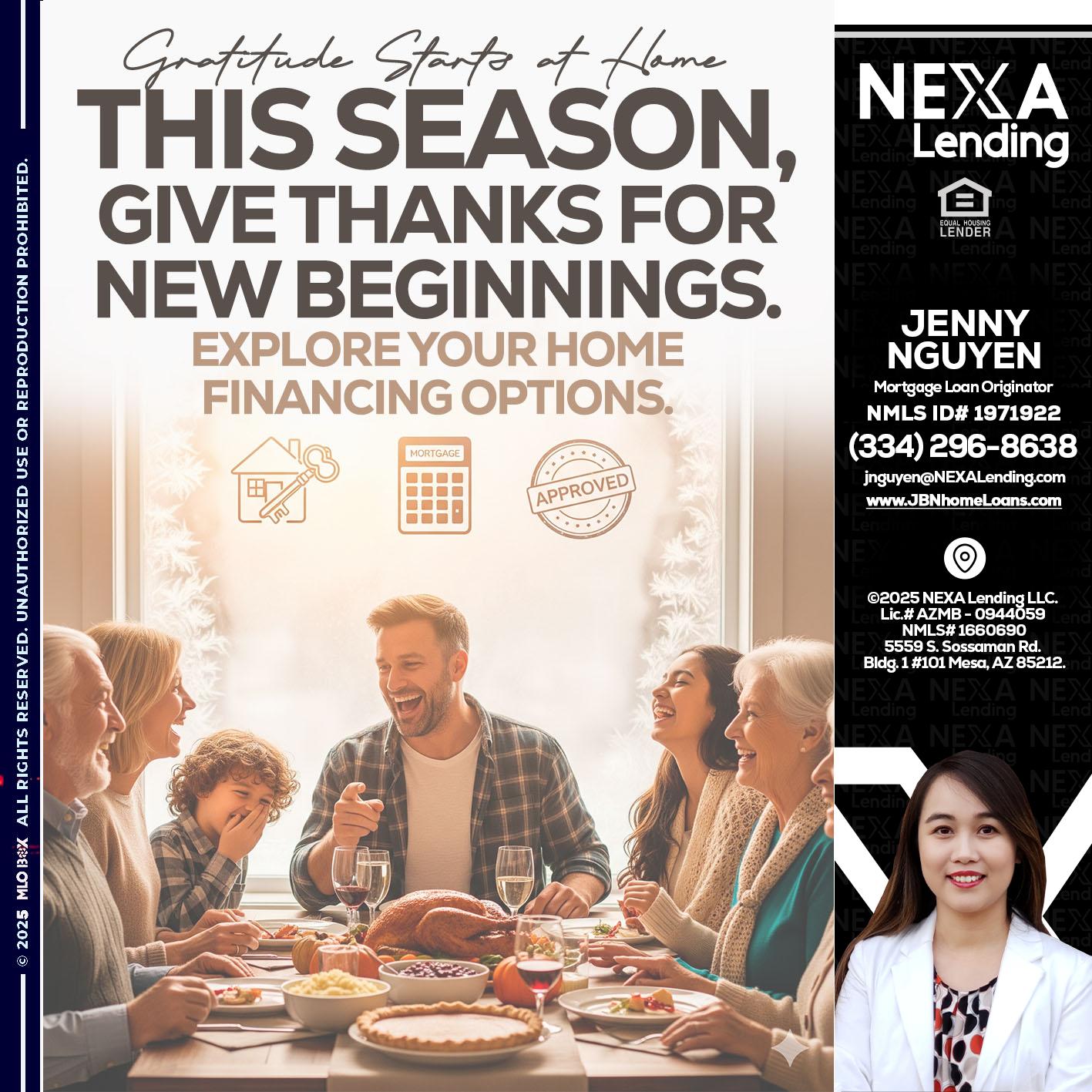 THIS SEASON - Jenny Nguyen -Mortgage Loan Originator