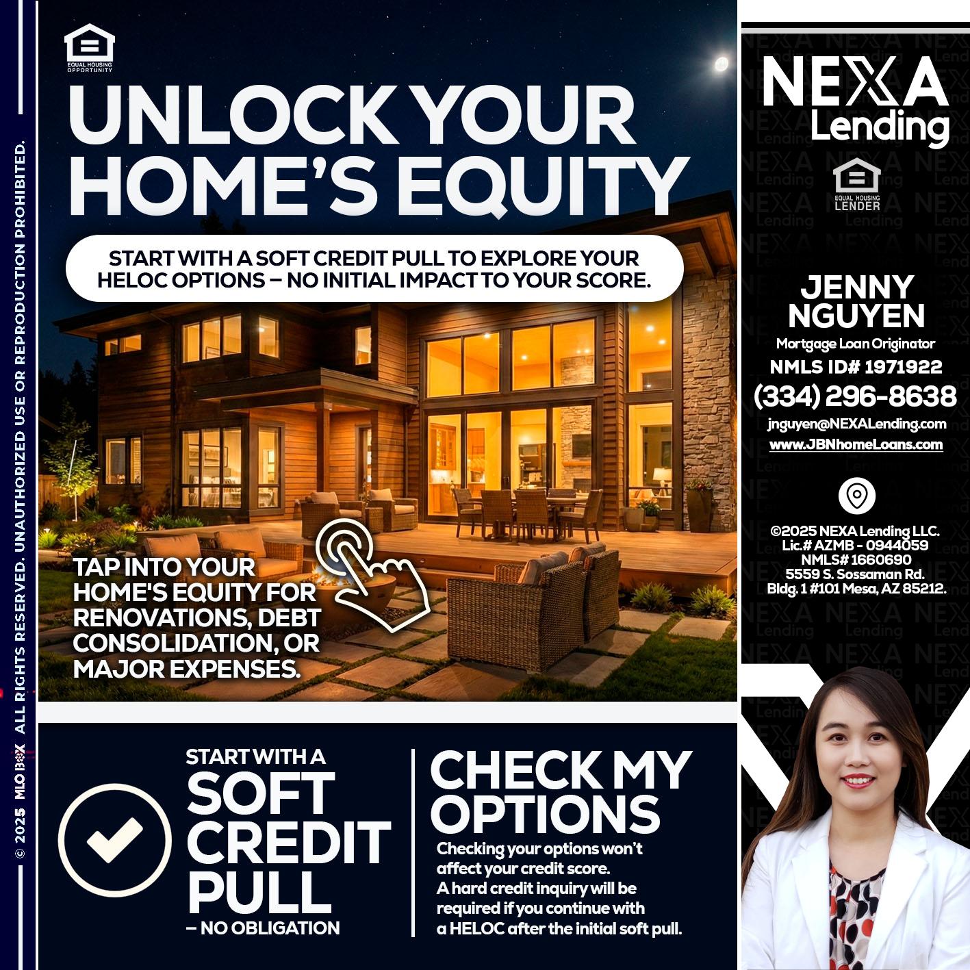 UNLOCK YOUR HOMES - Jenny Nguyen -Mortgage Loan Originator