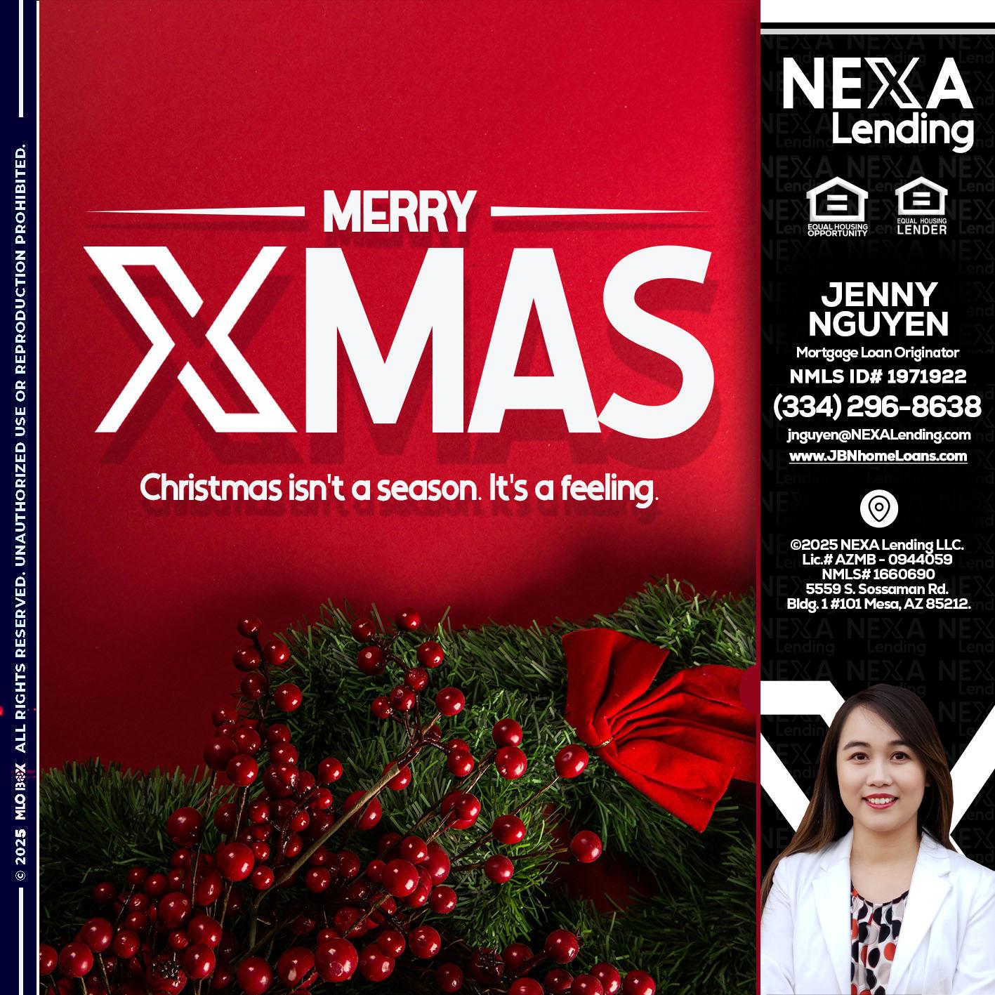 merry xmas - Jenny Nguyen -Mortgage Loan Originator