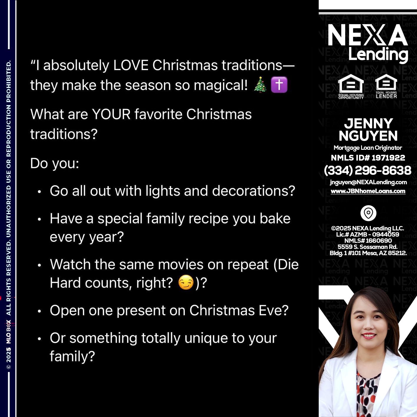 I love christmas - Jenny Nguyen -Mortgage Loan Originator