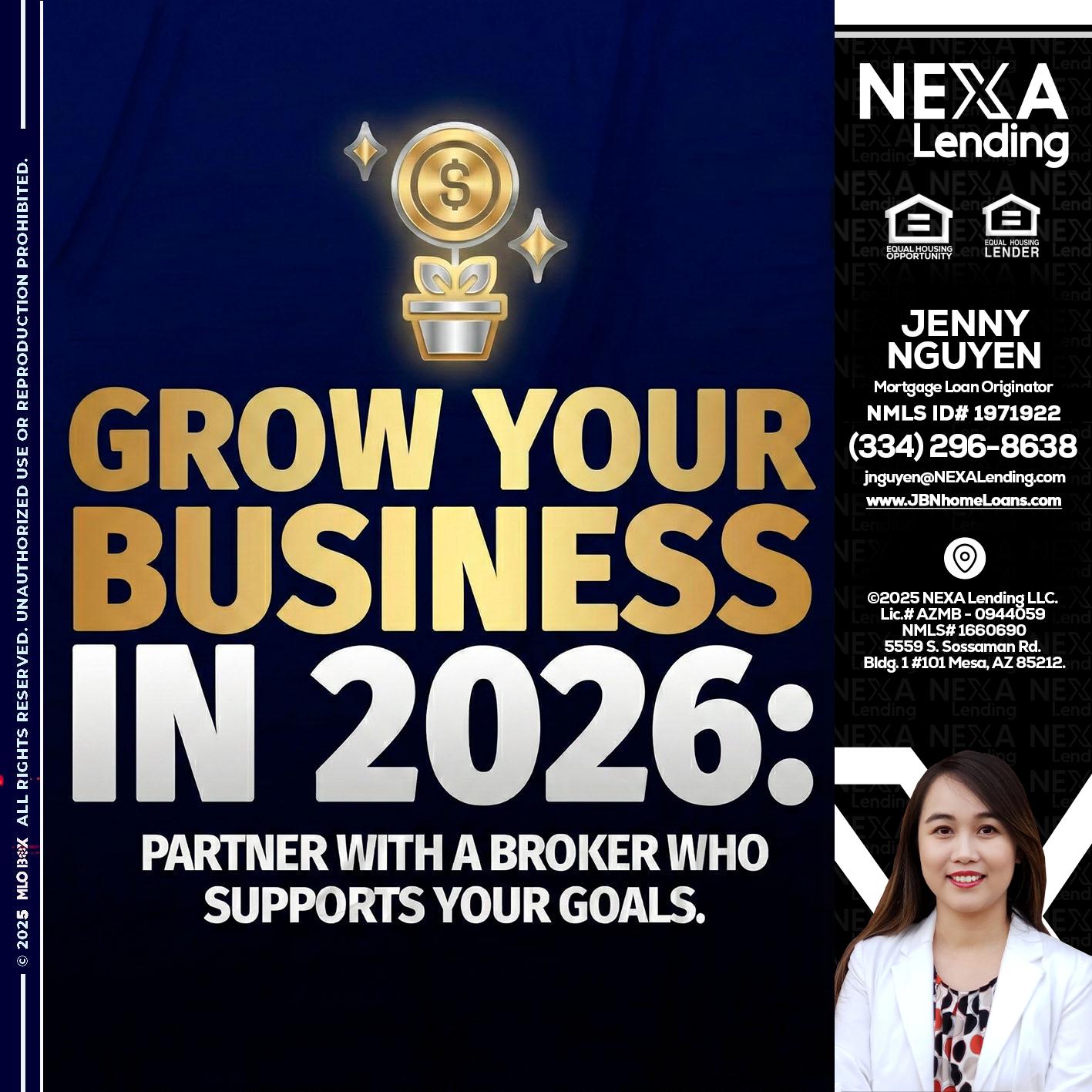 GROW YOUR BUSINESS - Jenny Nguyen -Mortgage Loan Originator