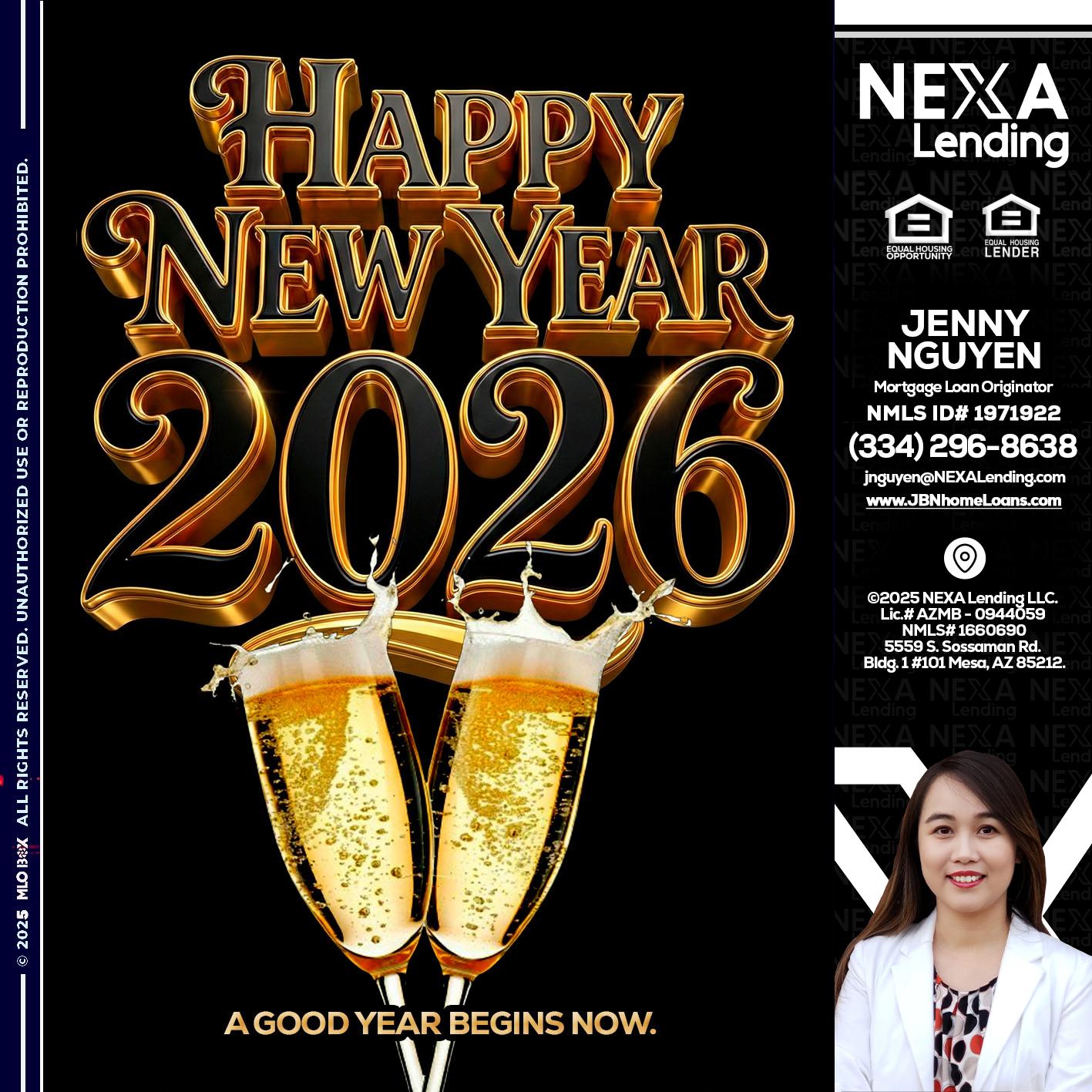 happy new year 2026 - Jenny Nguyen -Mortgage Loan Originator