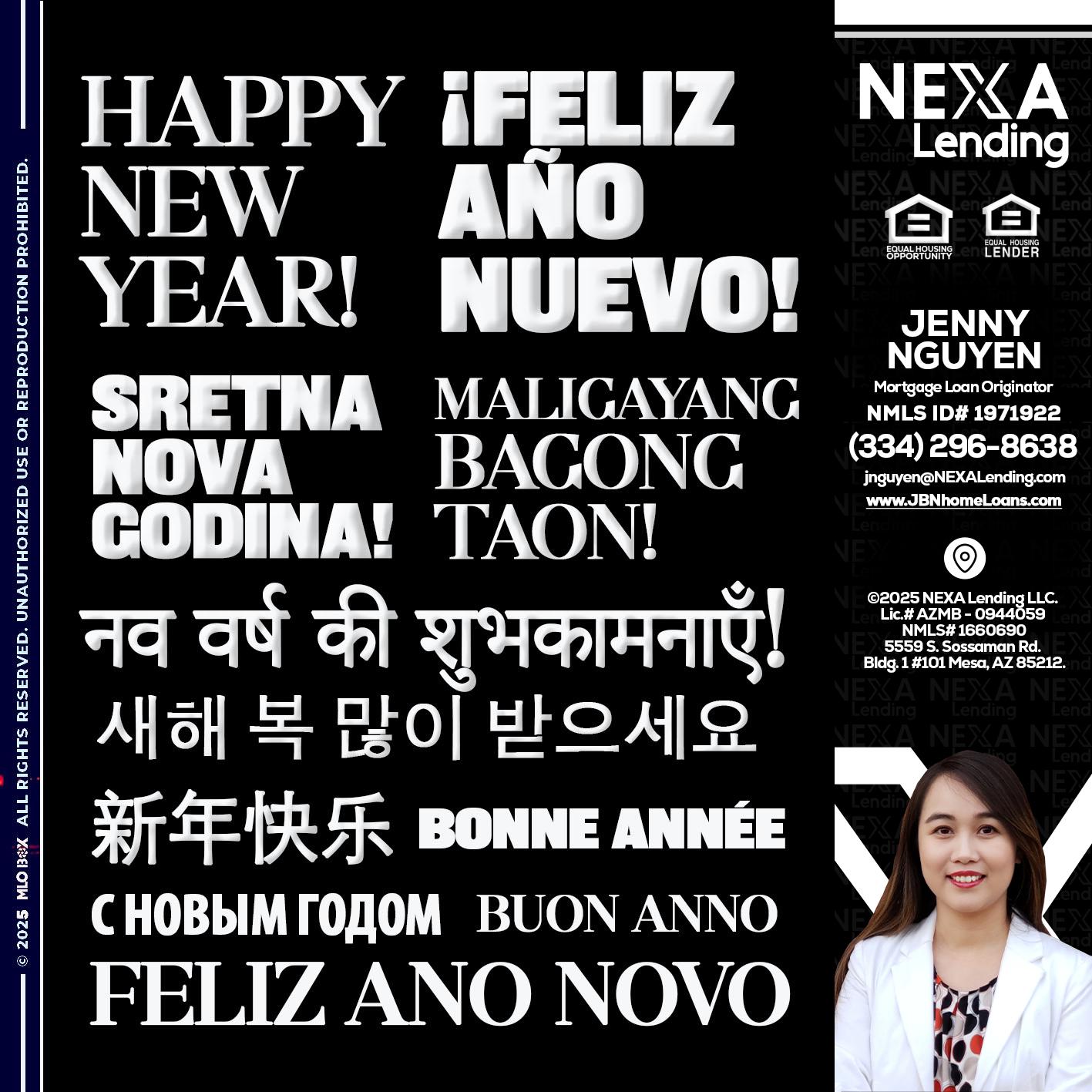 HAPPY NEW YEAR - Jenny Nguyen -Mortgage Loan Originator