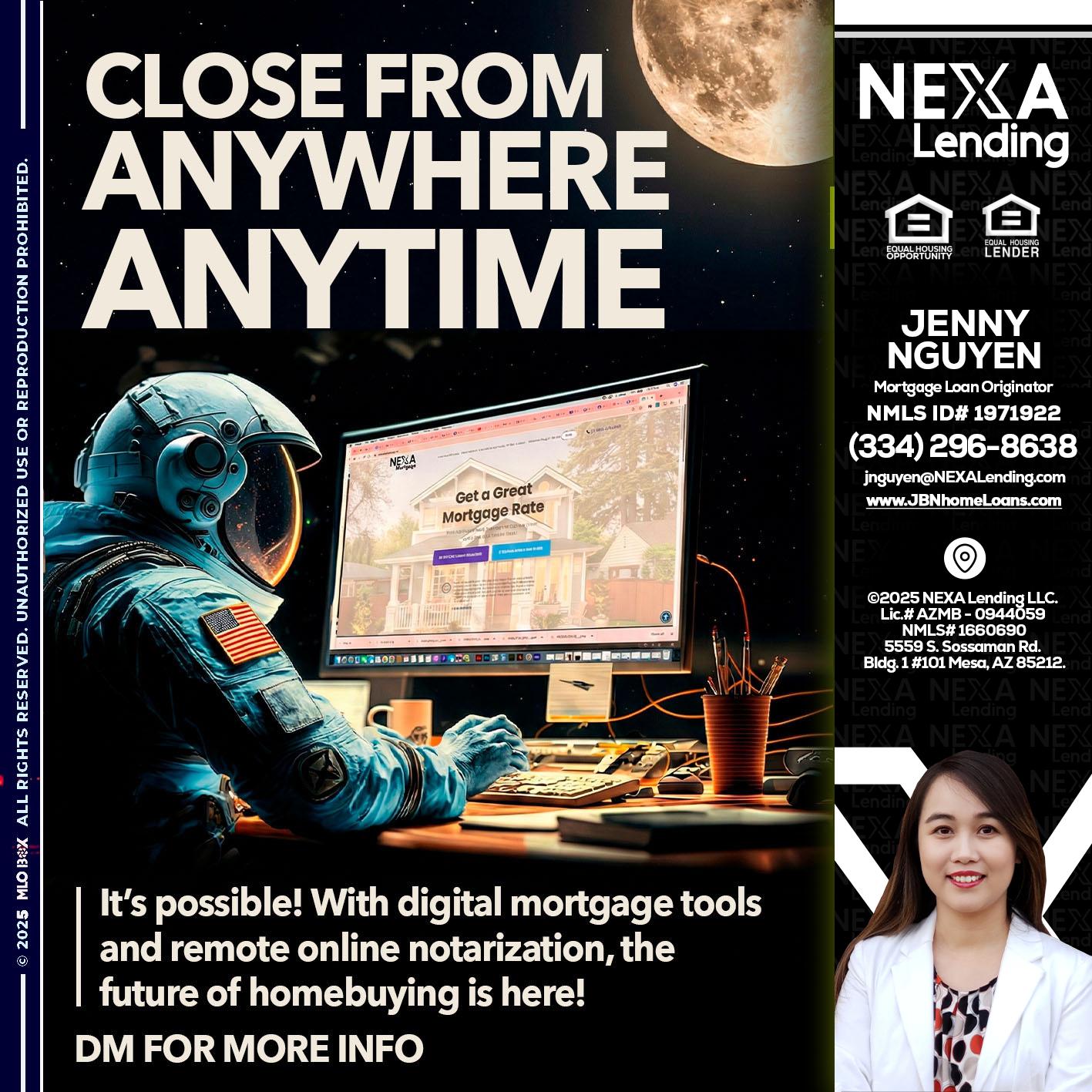 close from - Jenny Nguyen -Mortgage Loan Originator