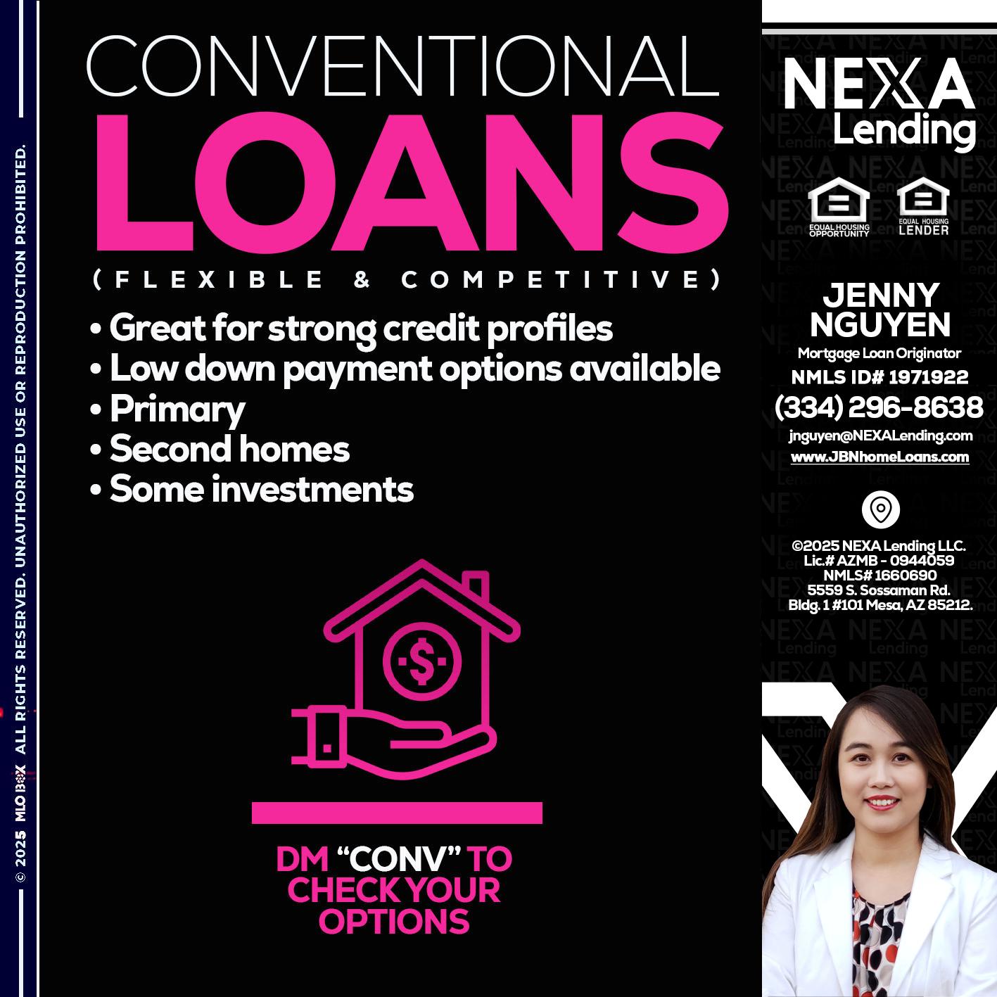 CONVENTIONAL LOANS - Jenny Nguyen -Mortgage Loan Originator