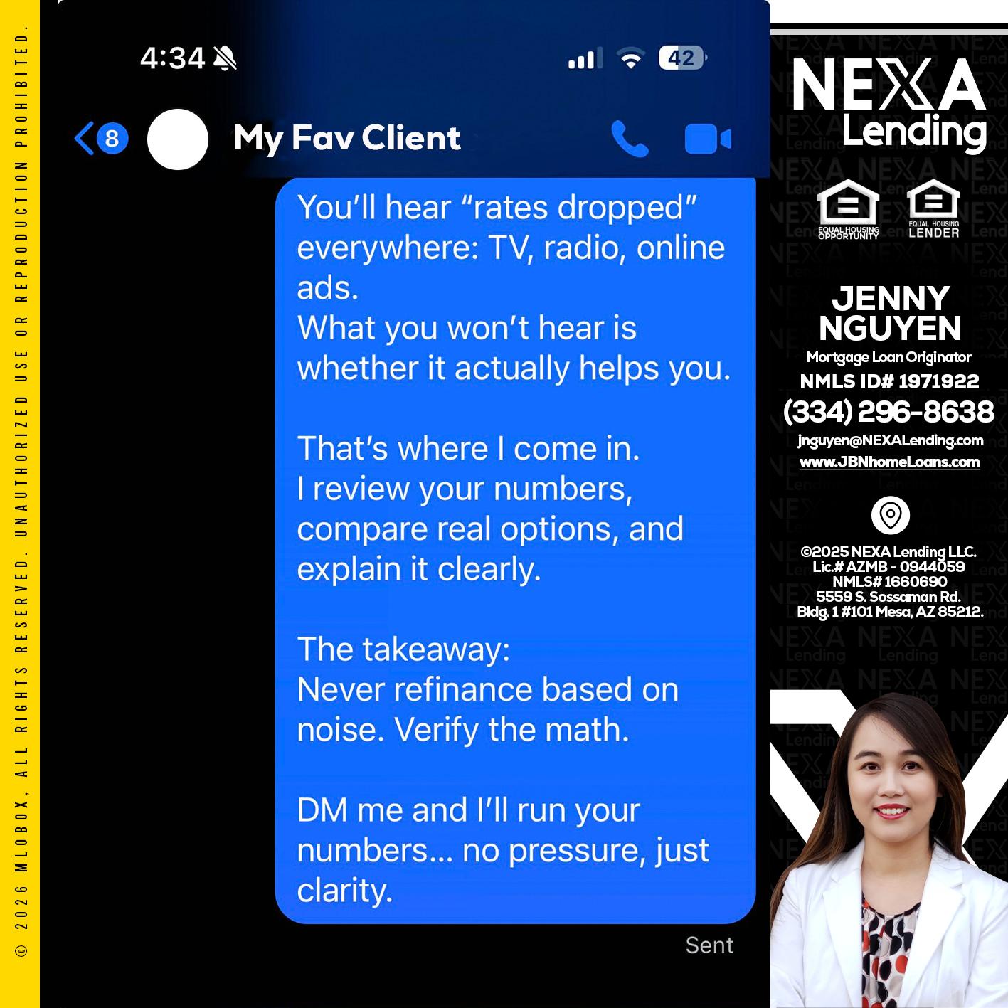 MY FAV CLIENT - Jenny Nguyen -Mortgage Loan Originator