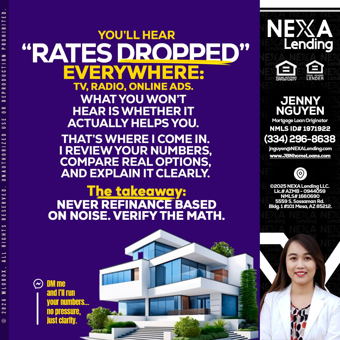 RATES DOPPED - Jenny Nguyen -Mortgage Loan Originator