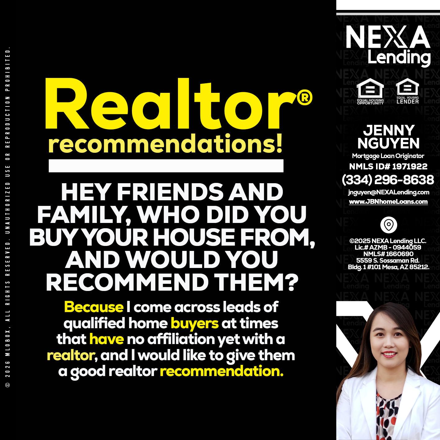 REALTOR - Jenny Nguyen -Mortgage Loan Originator