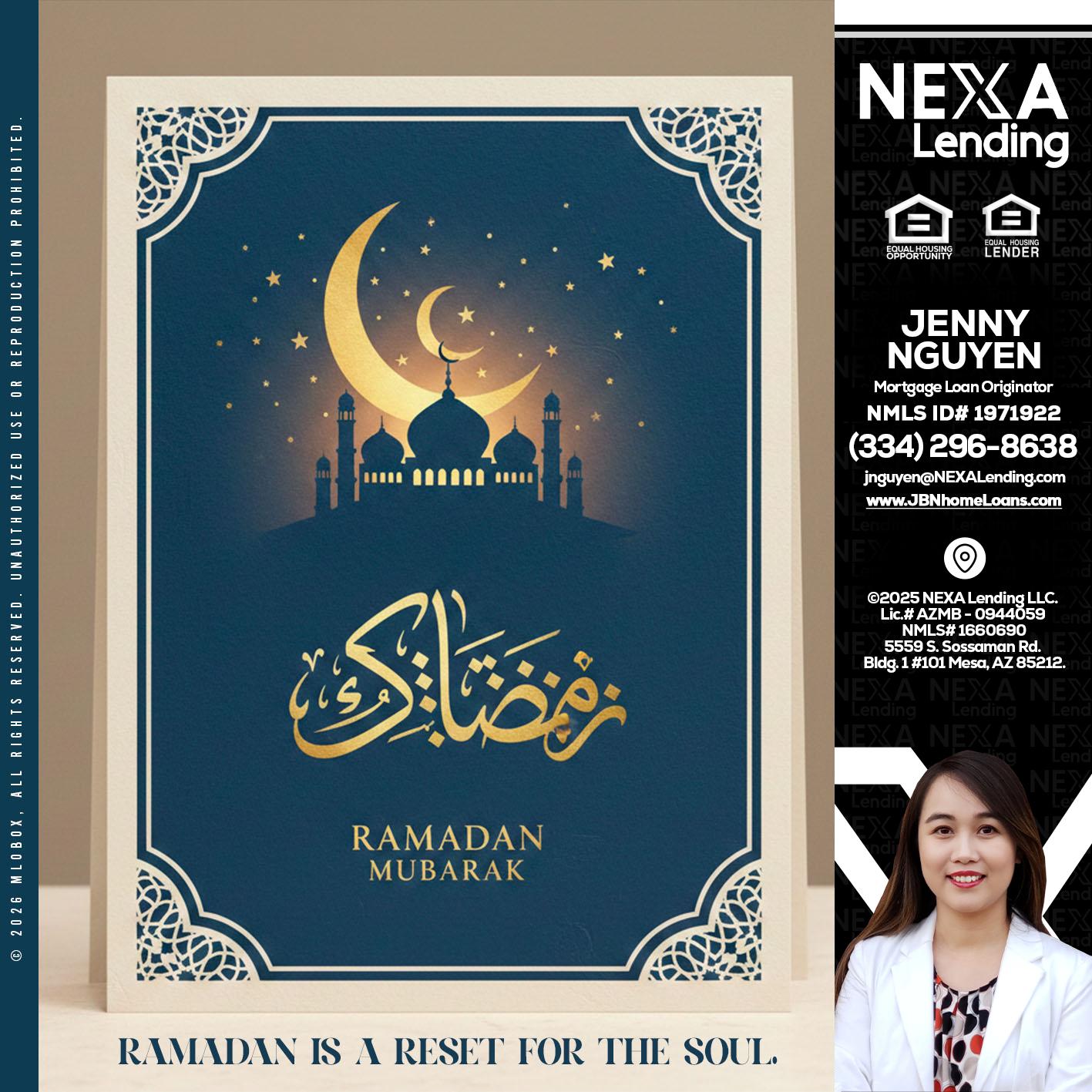 HAPPY RAMADAN - Jenny Nguyen -Mortgage Loan Originator