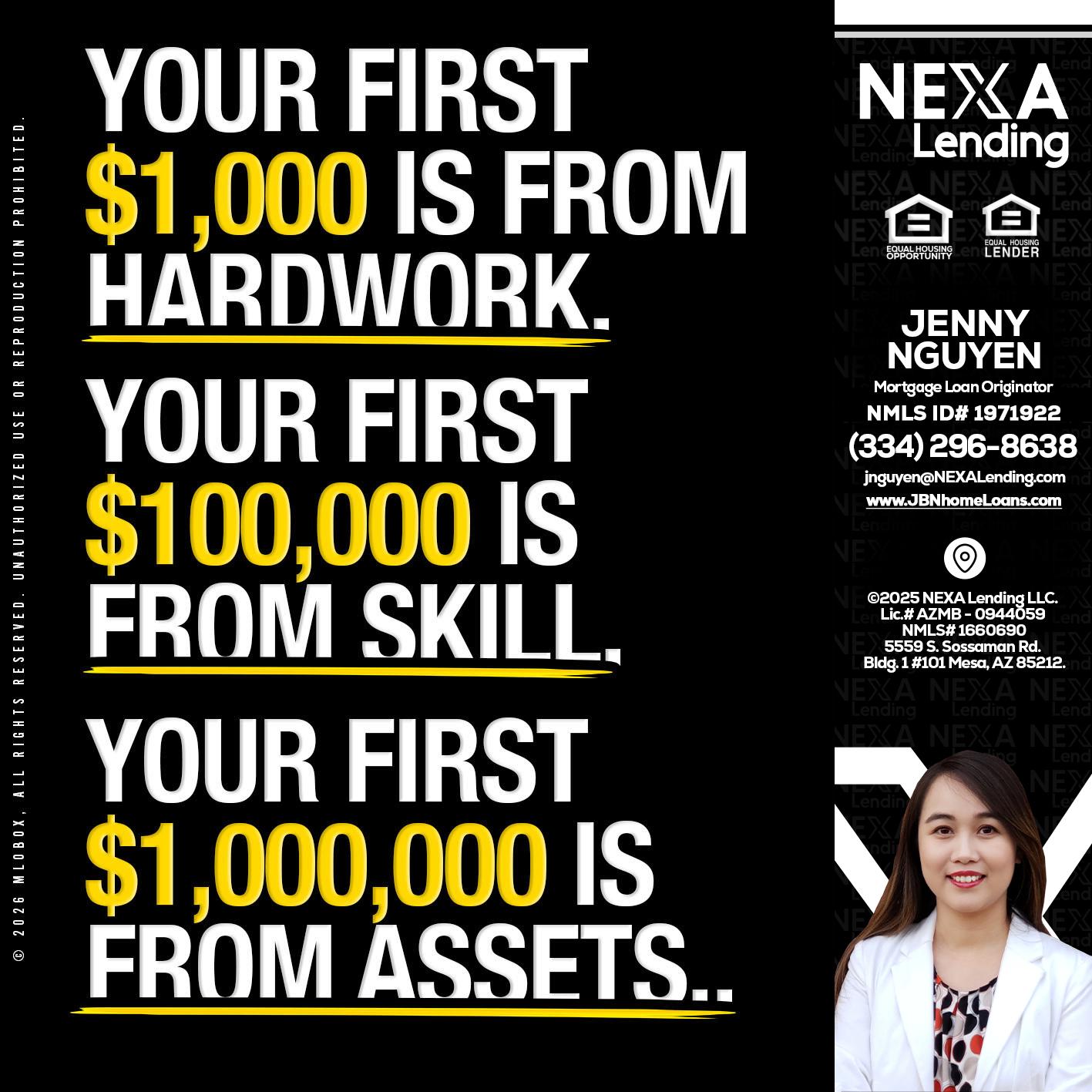 YOUR FIRST $1000 - Jenny Nguyen -Mortgage Loan Originator