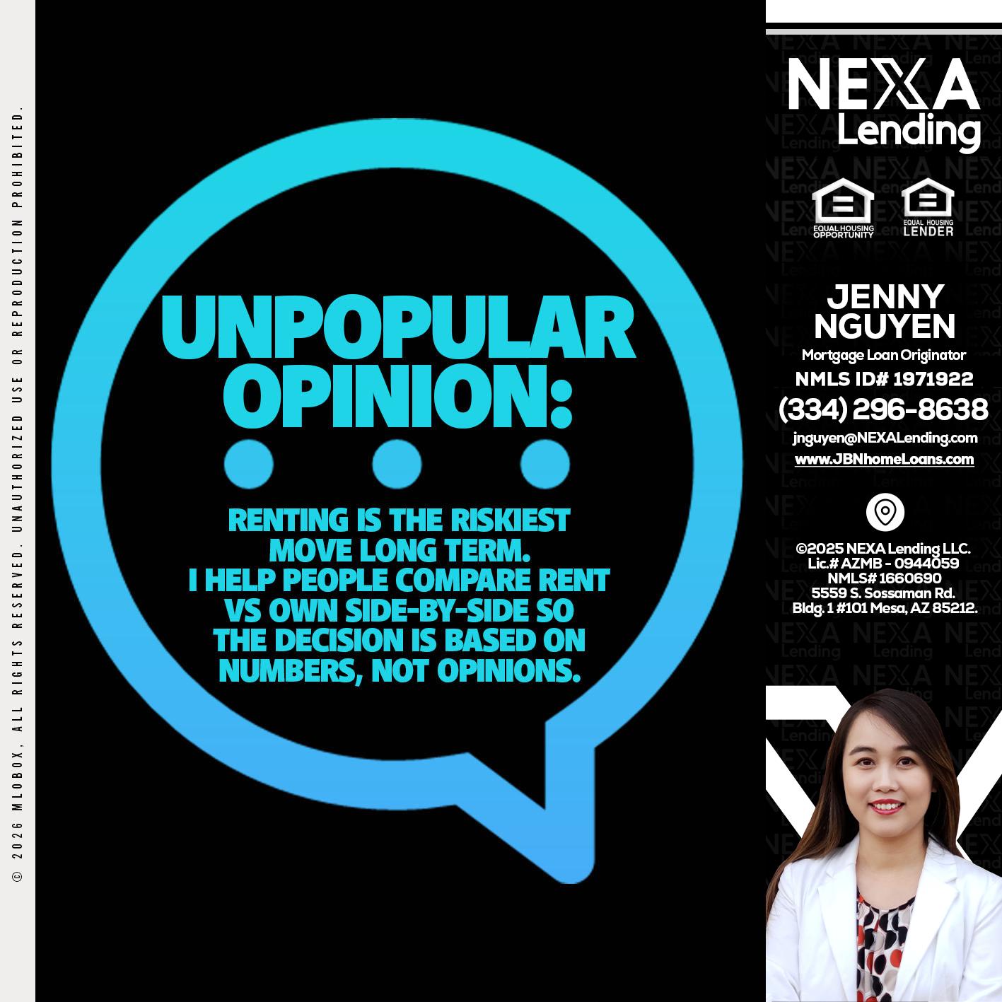 unpopular opinion - Jenny Nguyen -Mortgage Loan Originator