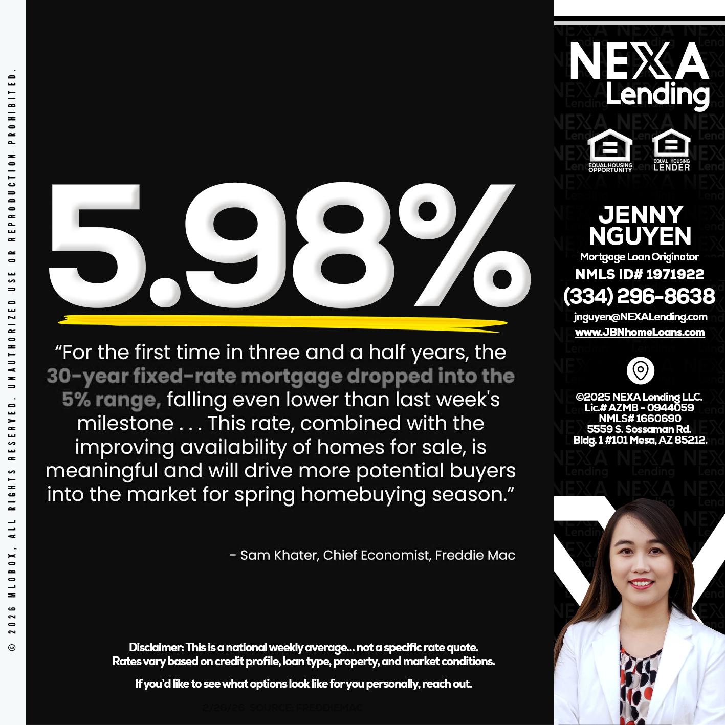 5.98% - Jenny Nguyen -Mortgage Loan Originator