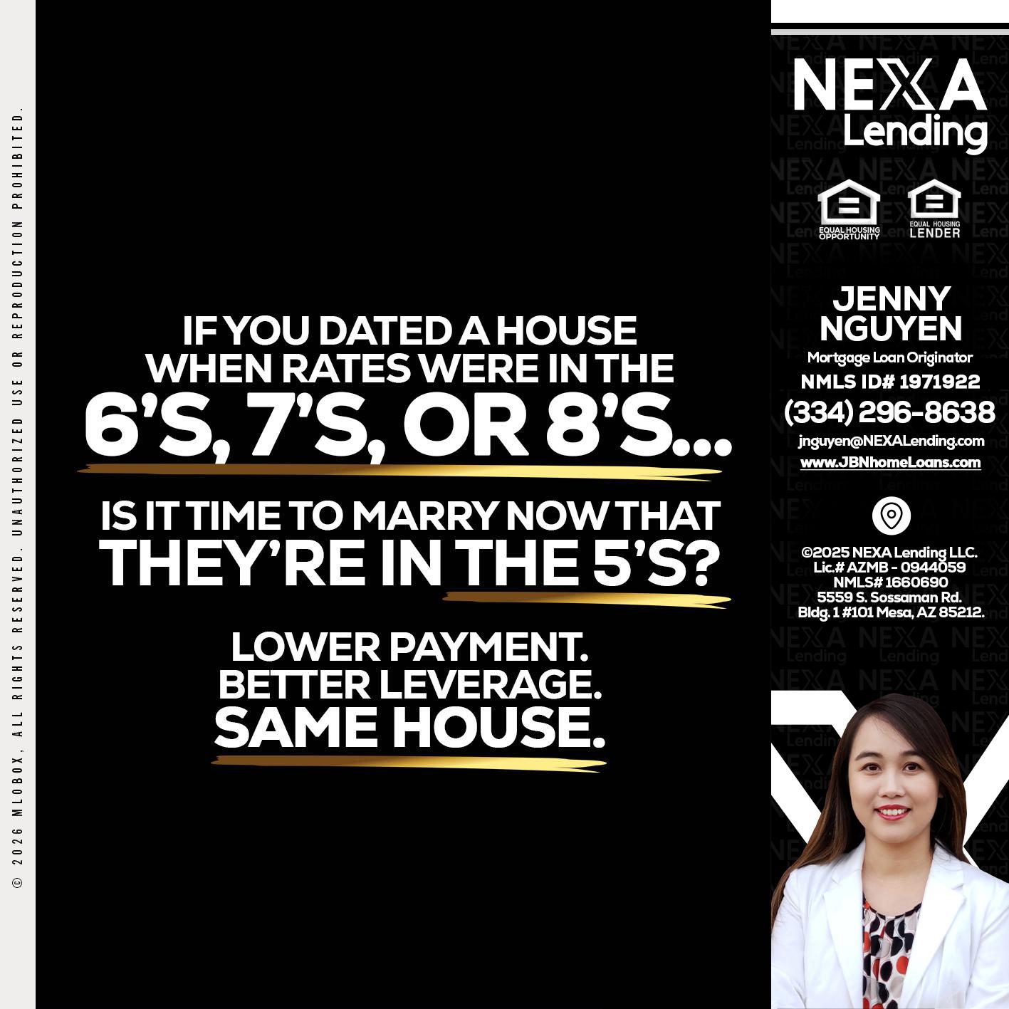 if you dated a house - Jenny Nguyen -Mortgage Loan Originator