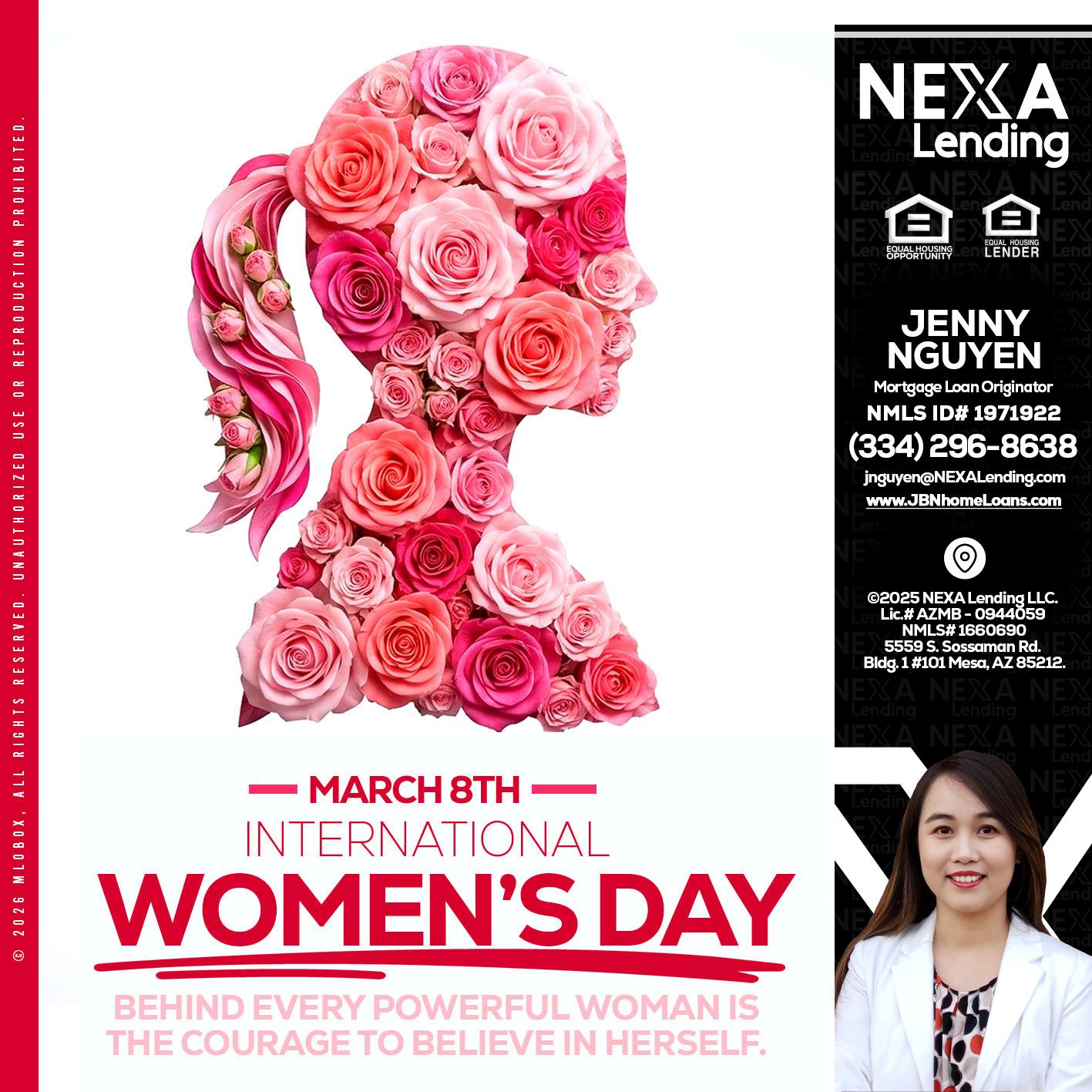 MARCH 8TH - Jenny Nguyen -Mortgage Loan Originator