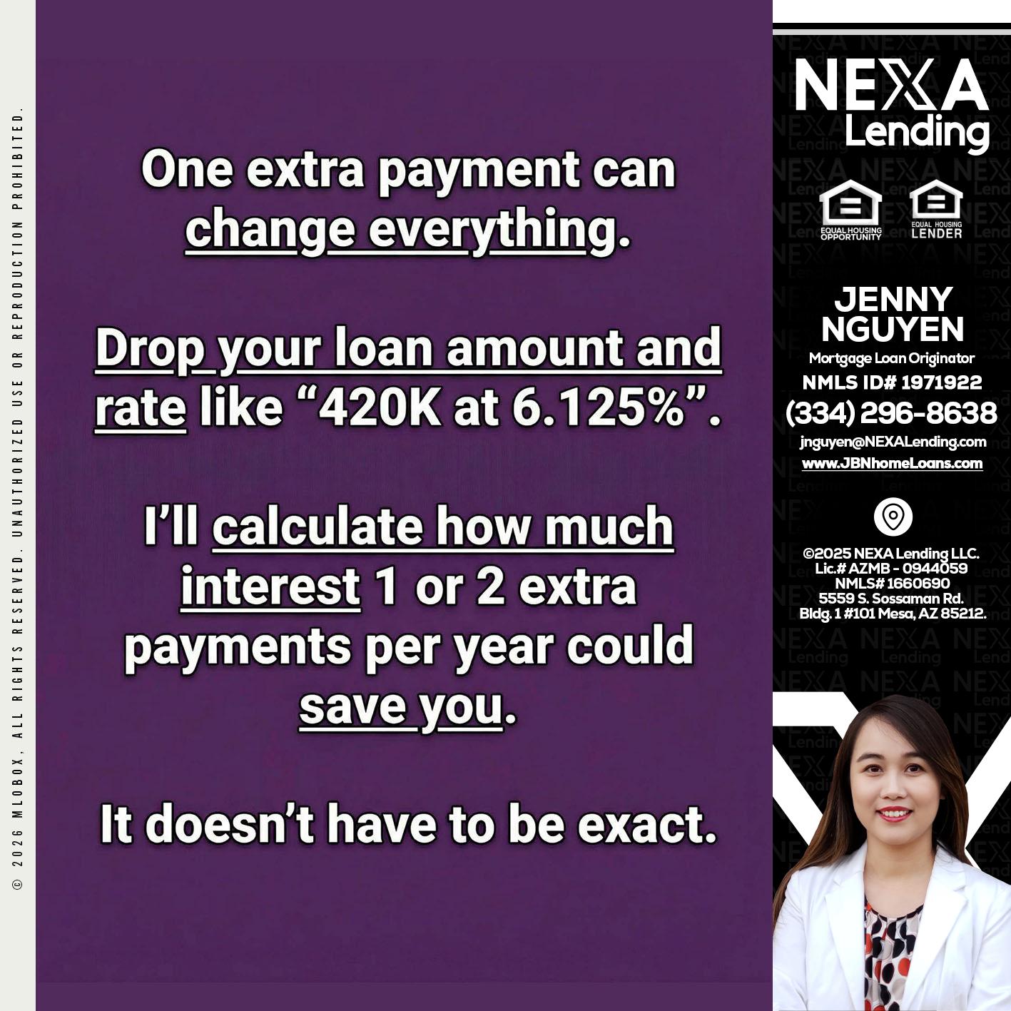 ONE EXTRA - Jenny Nguyen -Mortgage Loan Originator
