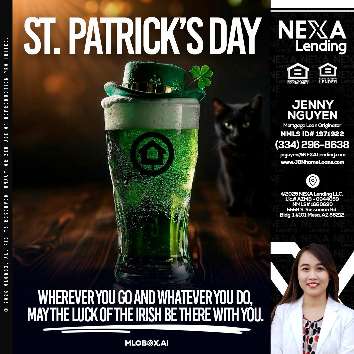 st. Patricks day - Jenny Nguyen -Mortgage Loan Originator