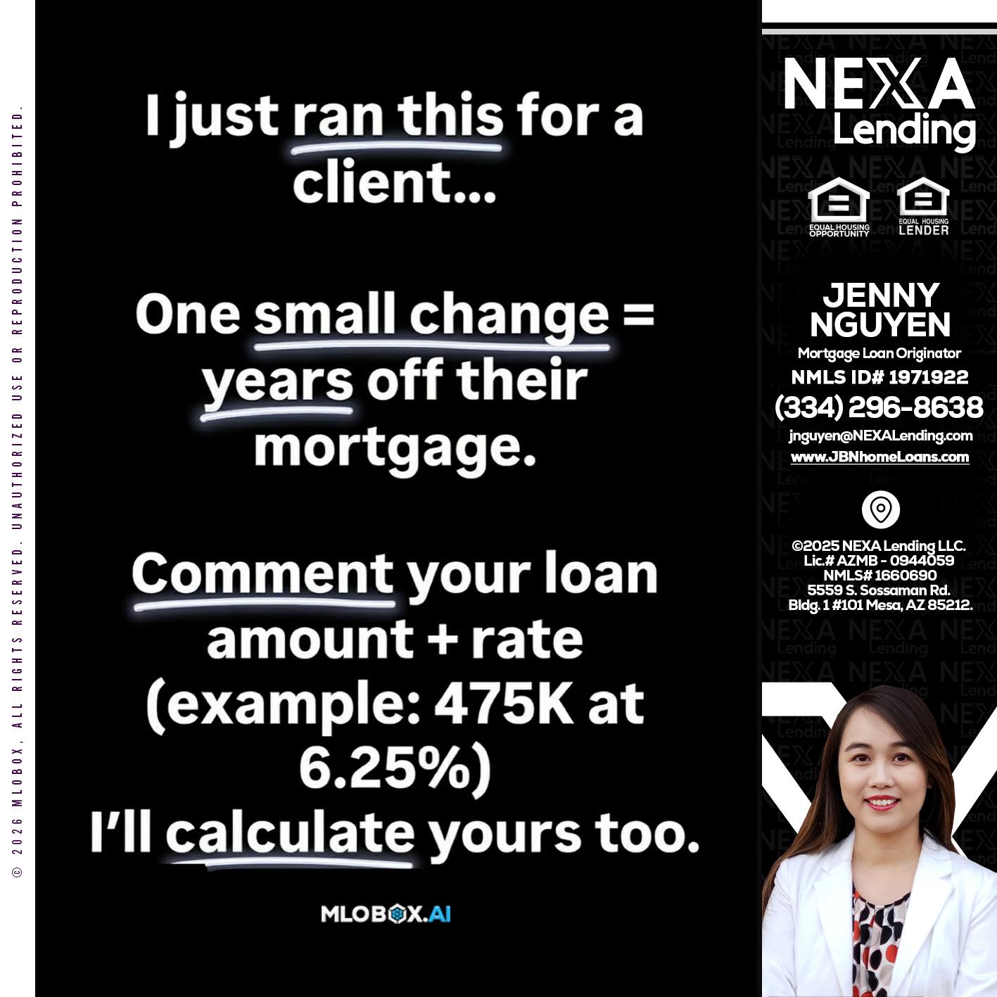 I JUST RAN - Jenny Nguyen -Mortgage Loan Originator