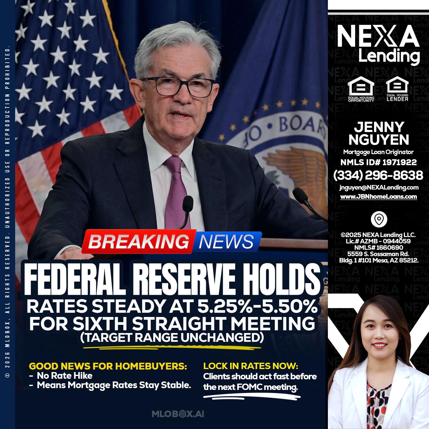 federal reserve - Jenny Nguyen -Mortgage Loan Originator
