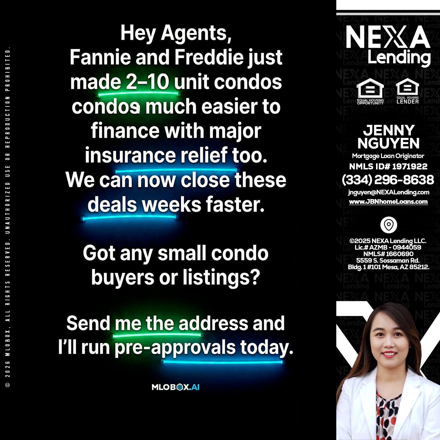 HEY AGENTS - Jenny Nguyen -Mortgage Loan Originator