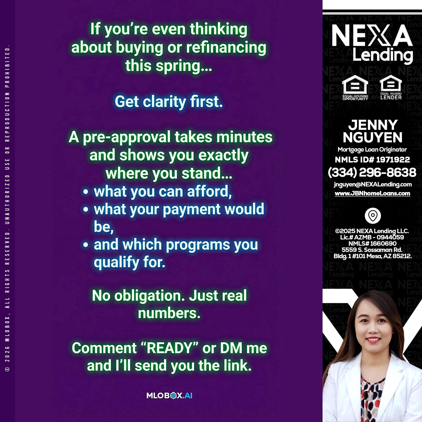 IF YOU THINKING - Jenny Nguyen -Mortgage Loan Originator