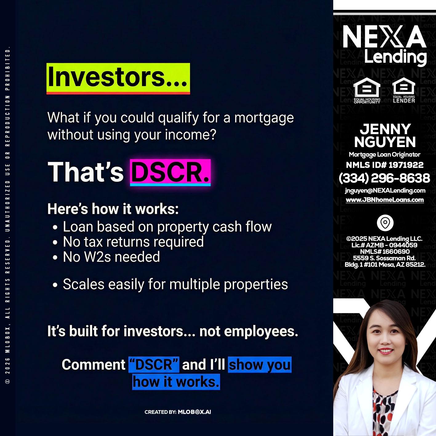 INVESTORS - Jenny Nguyen -Mortgage Loan Originator