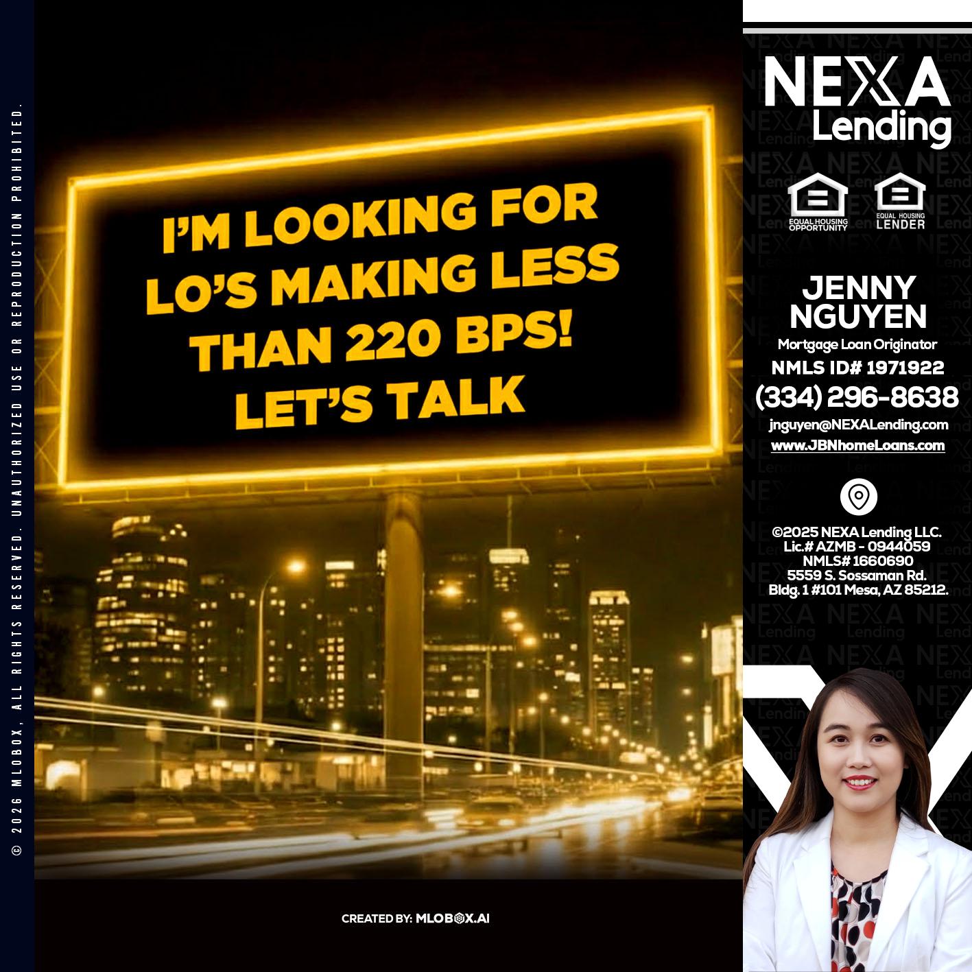Looking for MLOs - Jenny Nguyen -Mortgage Loan Originator