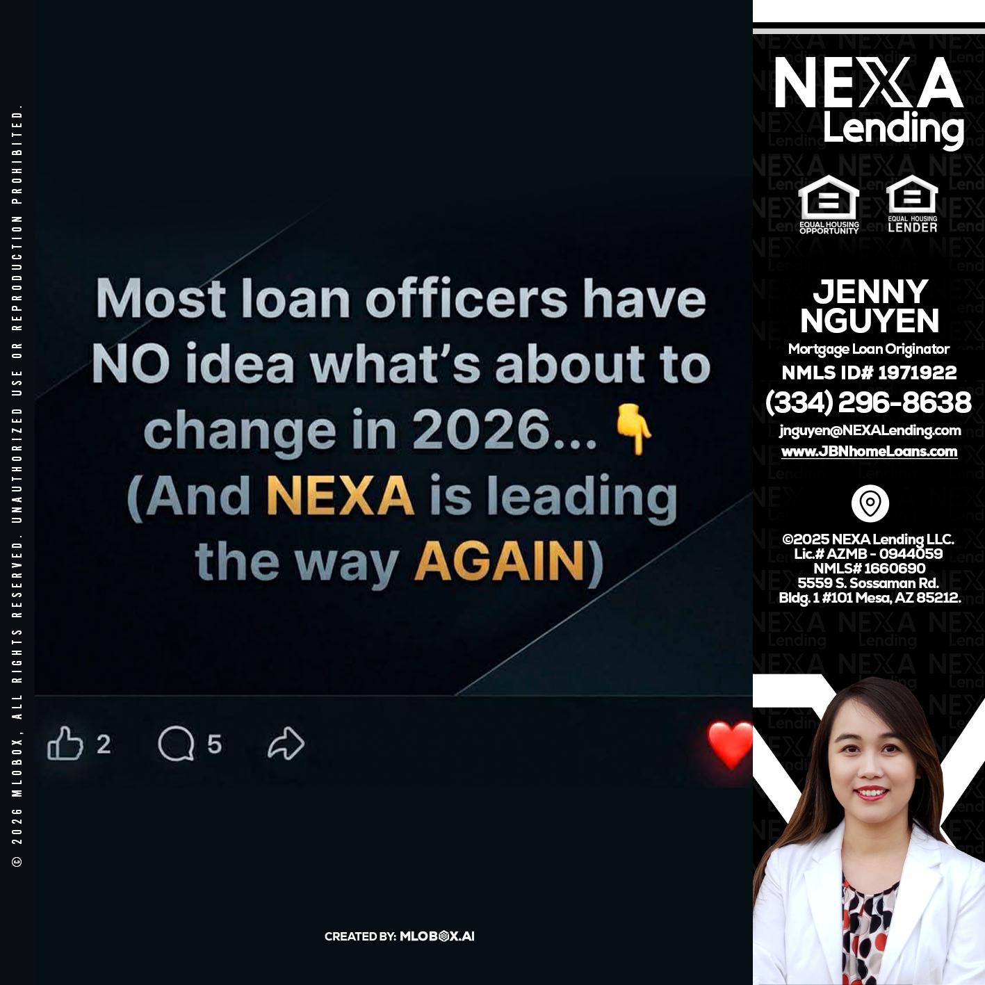 most loan officers - Jenny Nguyen -Mortgage Loan Originator