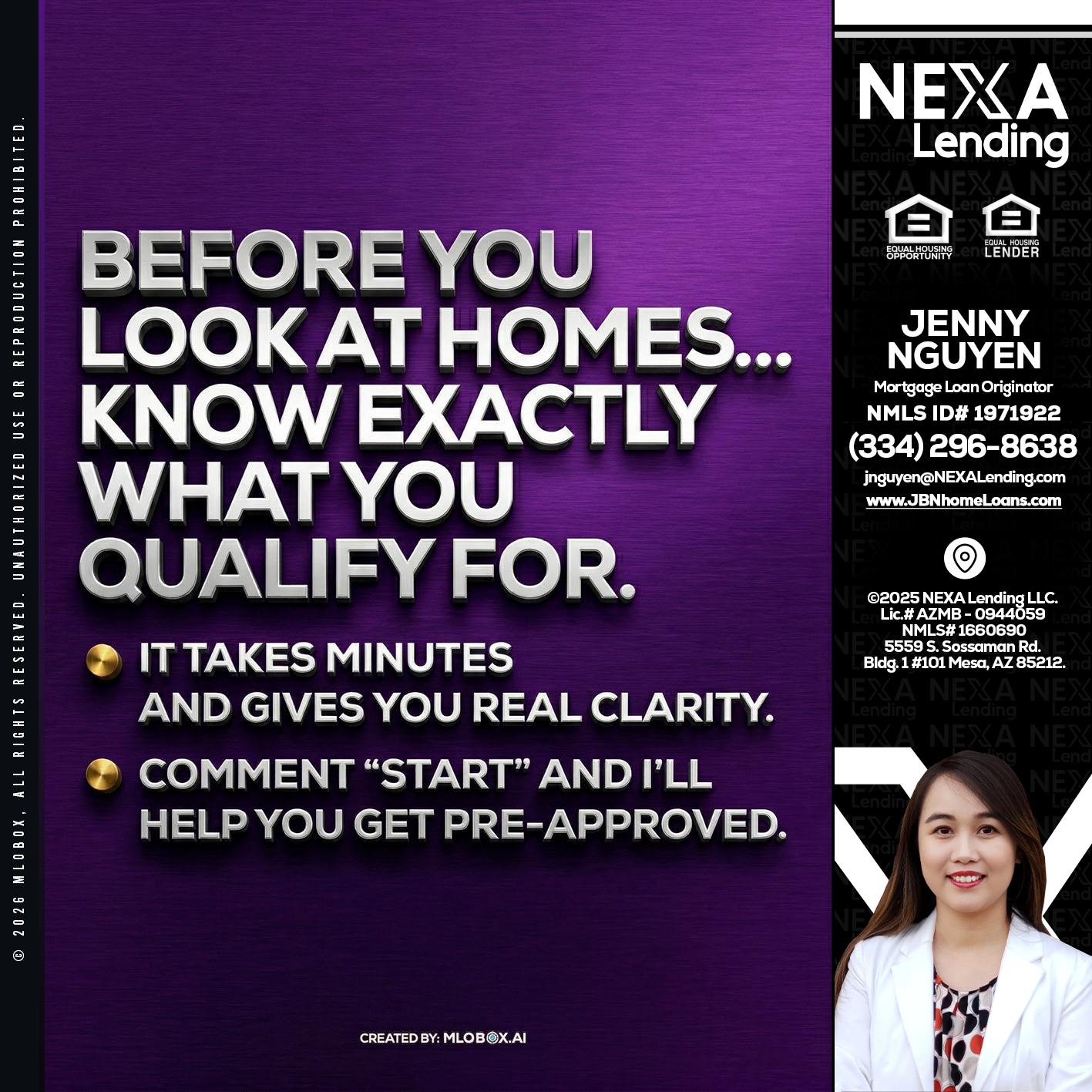 BEFORE YOU - Jenny Nguyen -Mortgage Loan Originator