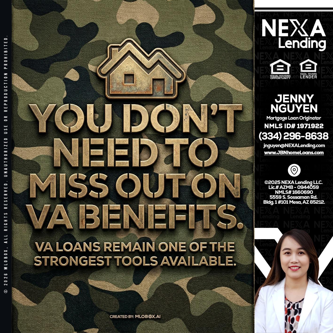 you don't need - Jenny Nguyen -Mortgage Loan Originator