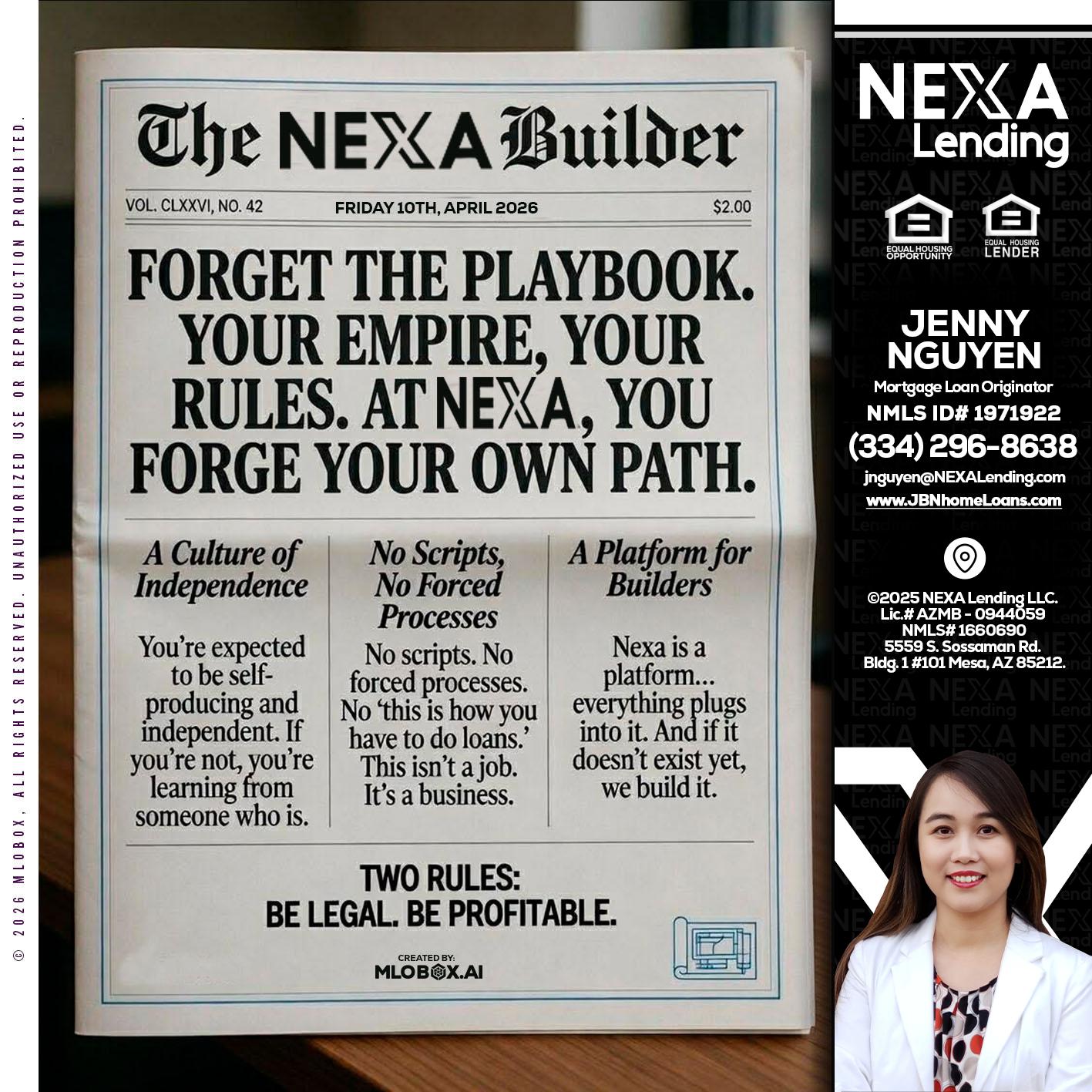 THE NEXA BUILDER - Jenny Nguyen -Mortgage Loan Originator