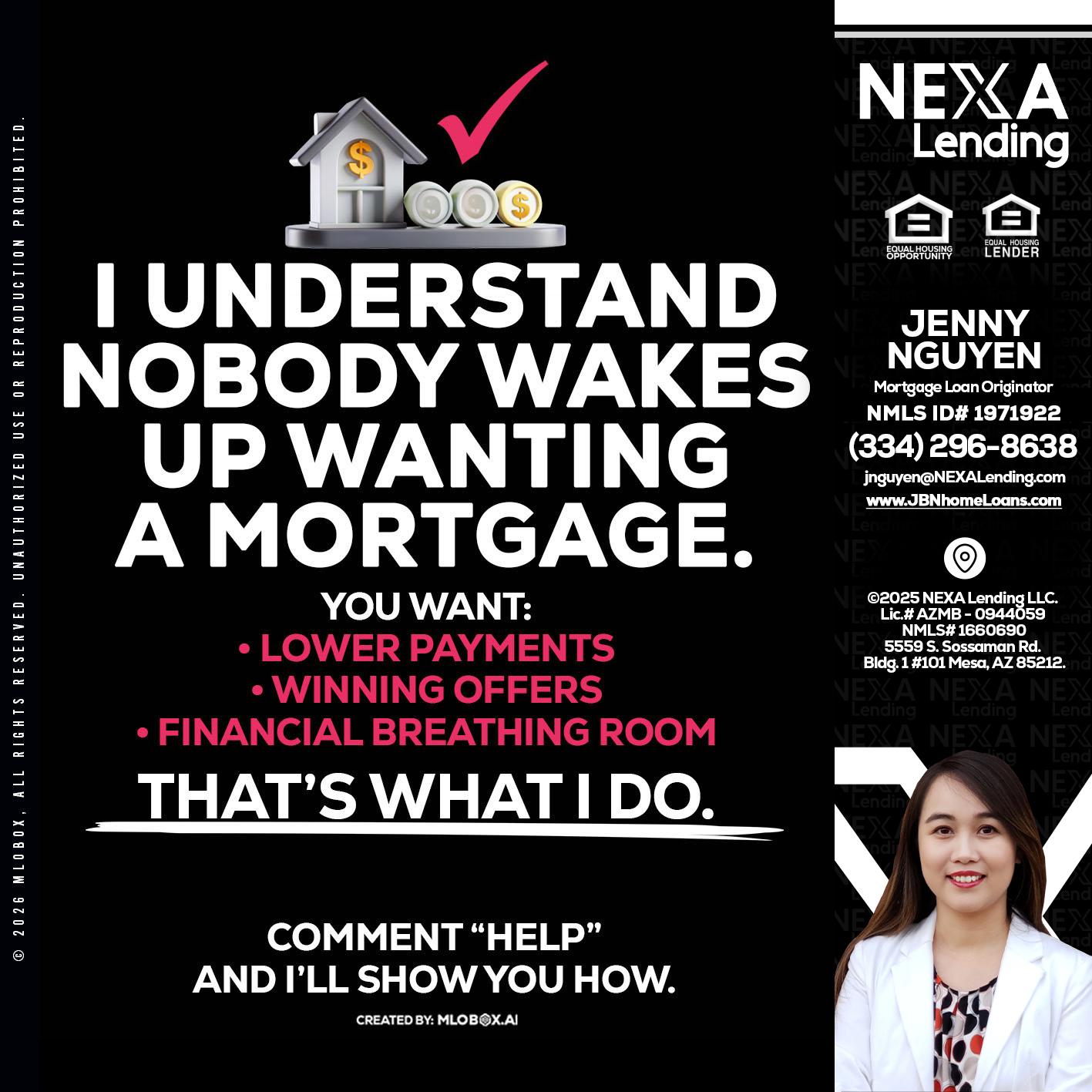I UNDERSTAND - Jenny Nguyen -Mortgage Loan Originator