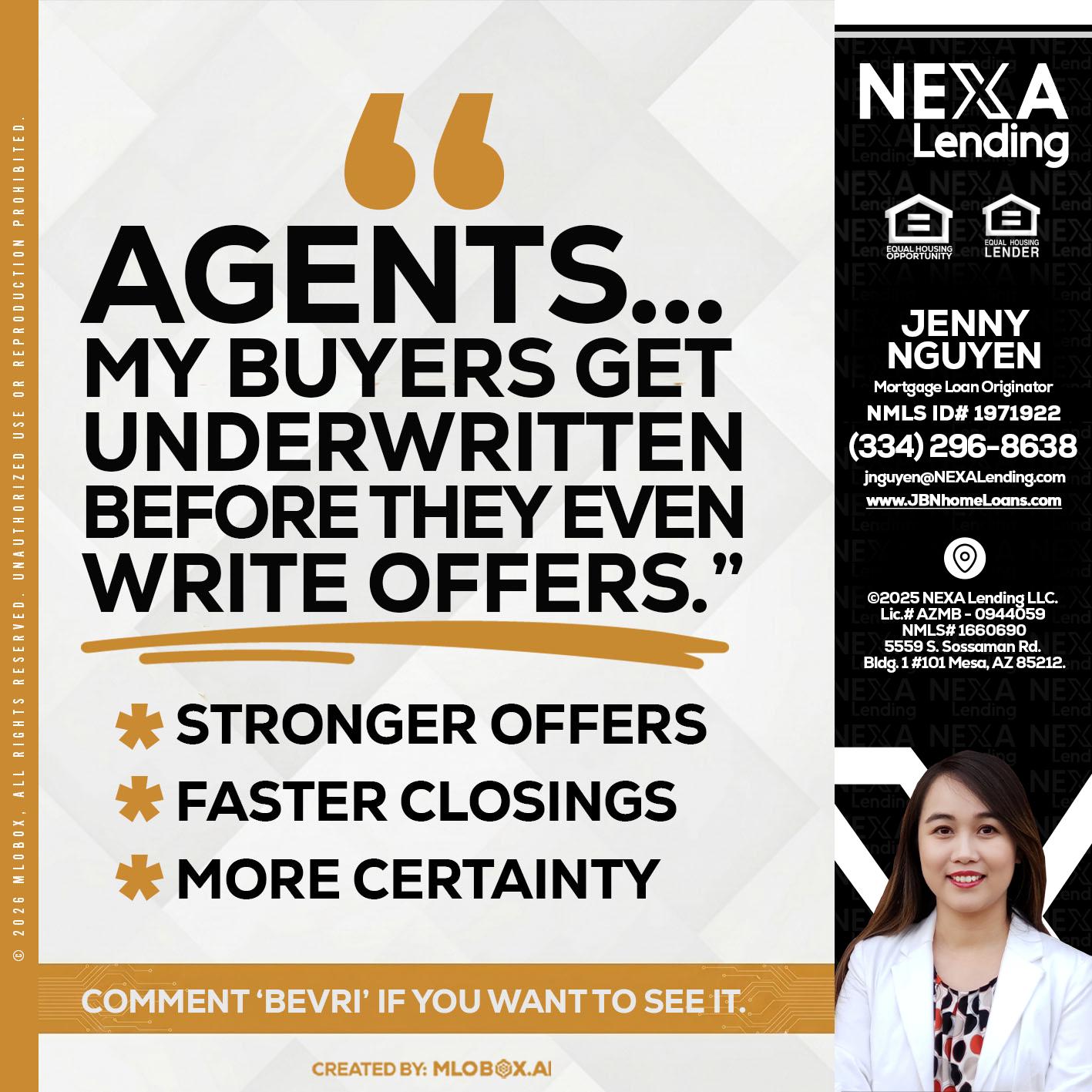 agents - Jenny Nguyen -Mortgage Loan Originator