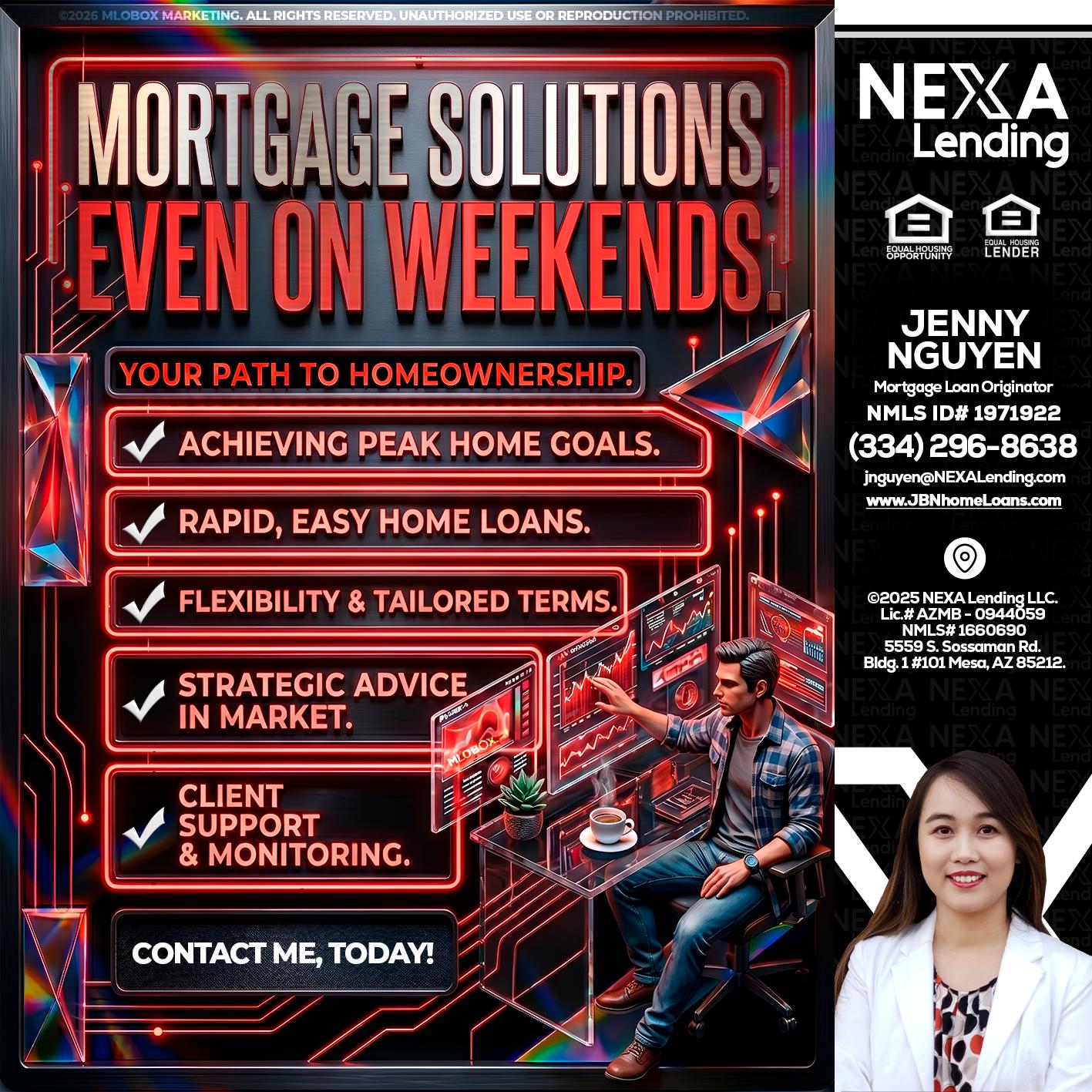 WEEKEND SOLUTIONS - Jenny Nguyen -Mortgage Loan Originator