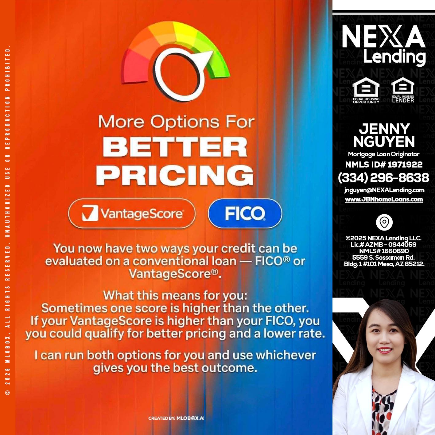 BETTER PRICING - Jenny Nguyen -Mortgage Loan Originator