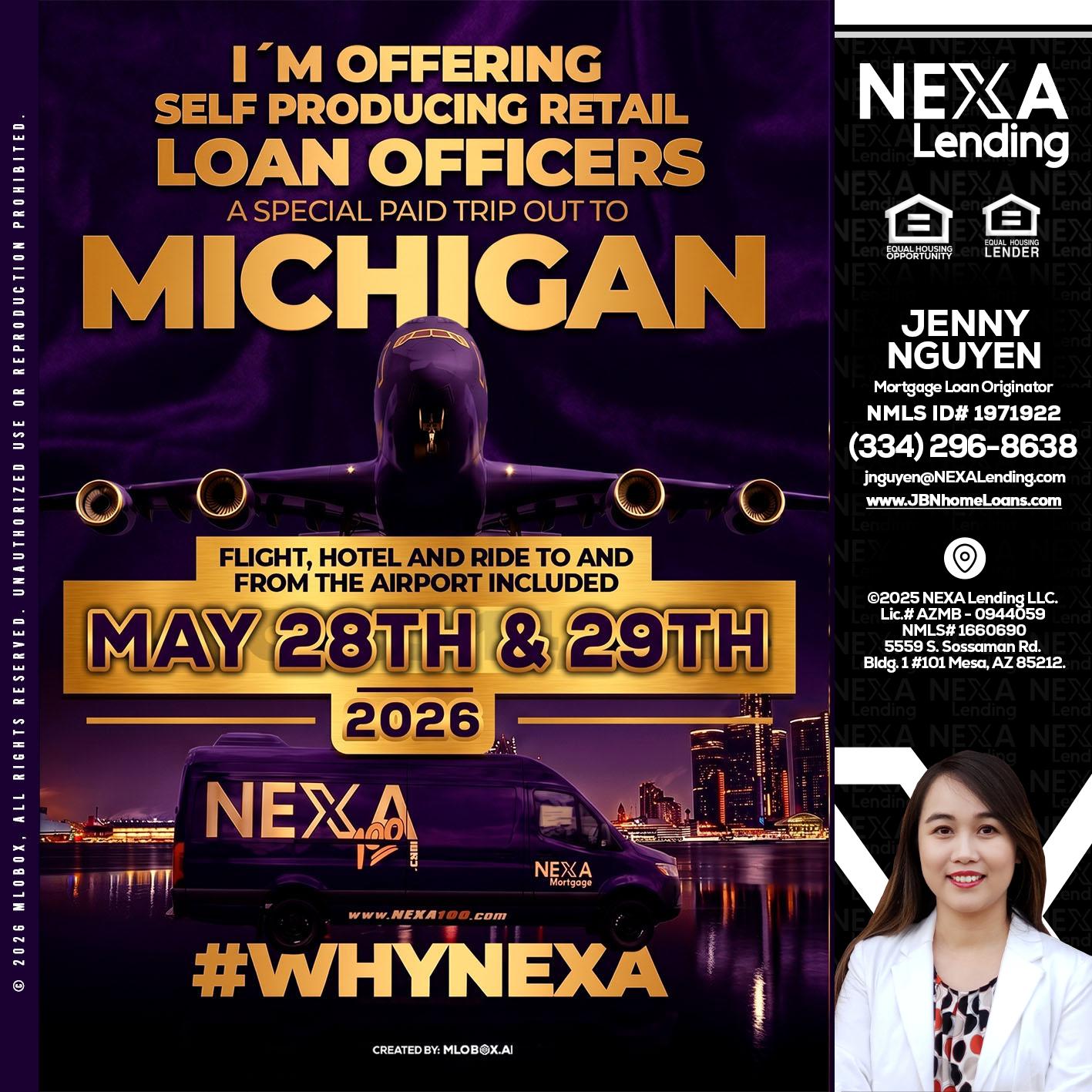 MICHIGAN - Jenny Nguyen -Mortgage Loan Originator