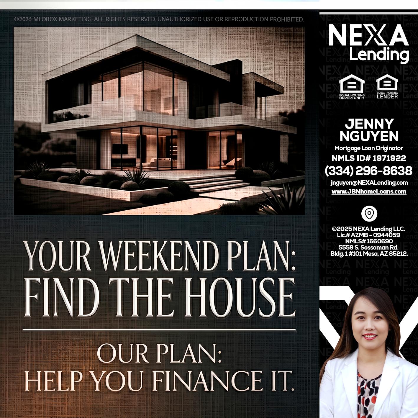 YOUR WEEKEND PLAN - Jenny Nguyen -Mortgage Loan Originator