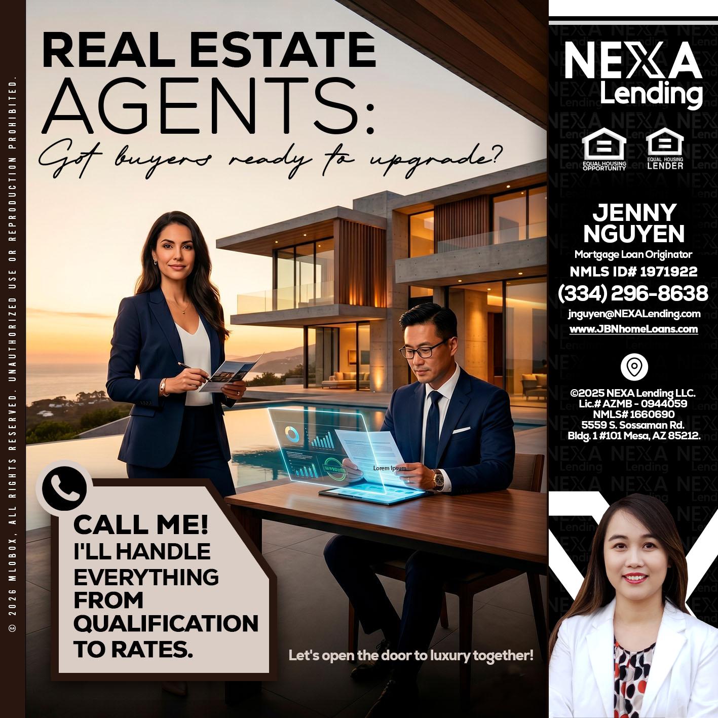 REAL ESTATE AGENTS - Jenny Nguyen -Mortgage Loan Originator