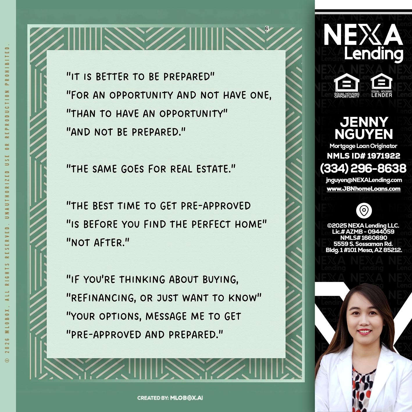 its better - Jenny Nguyen -Mortgage Loan Originator
