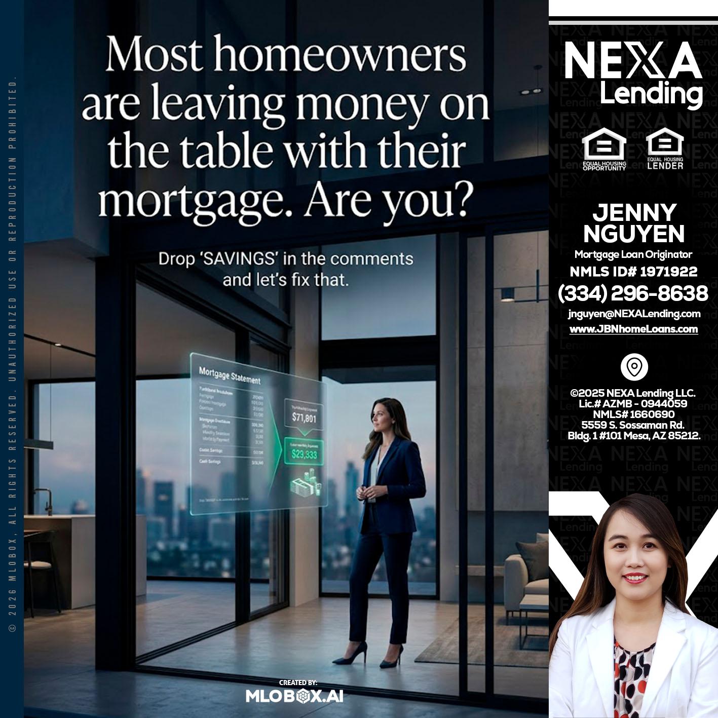 MOST OWNERS - Jenny Nguyen -Mortgage Loan Originator