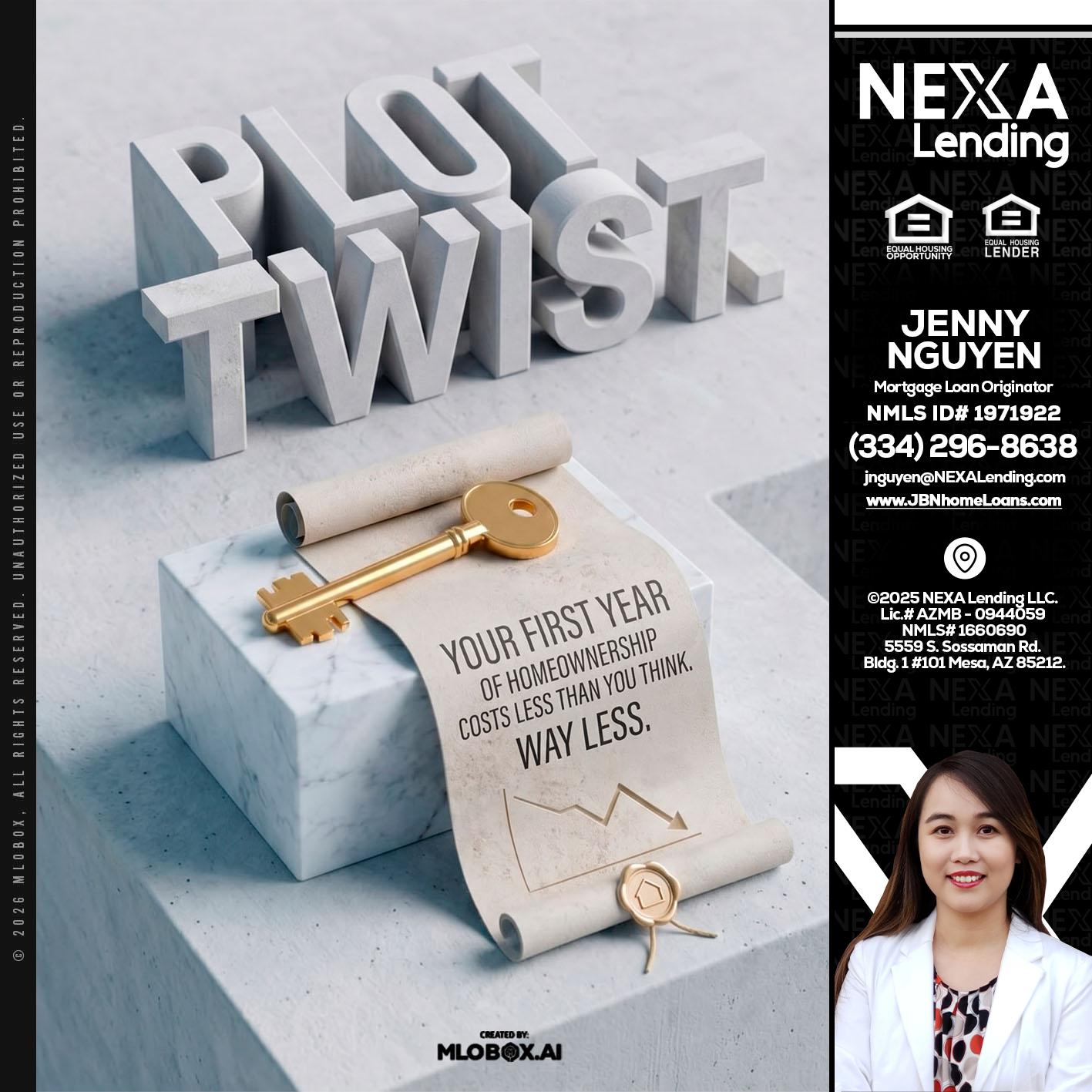 PLOT TWIST - Jenny Nguyen -Mortgage Loan Originator